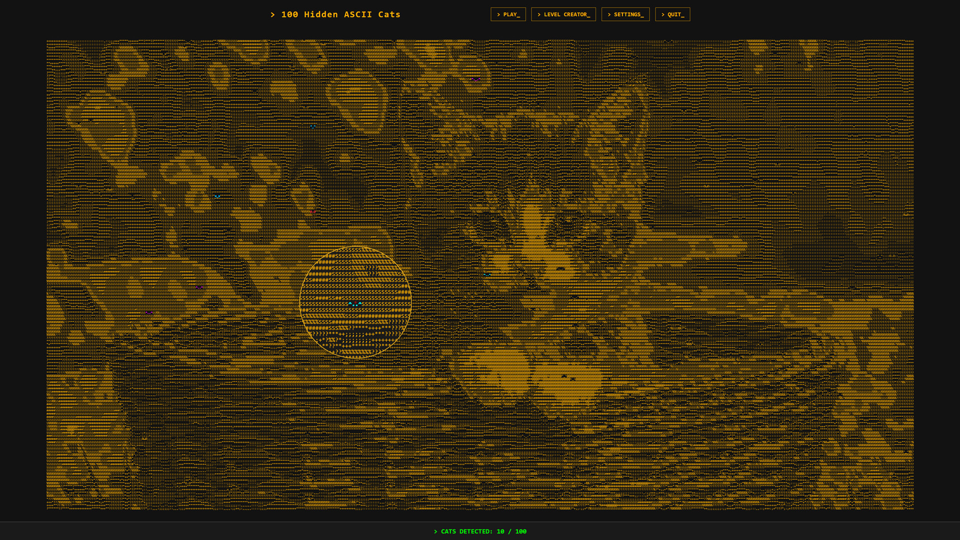 100 Hidden ASCII Cats screenshot 4
