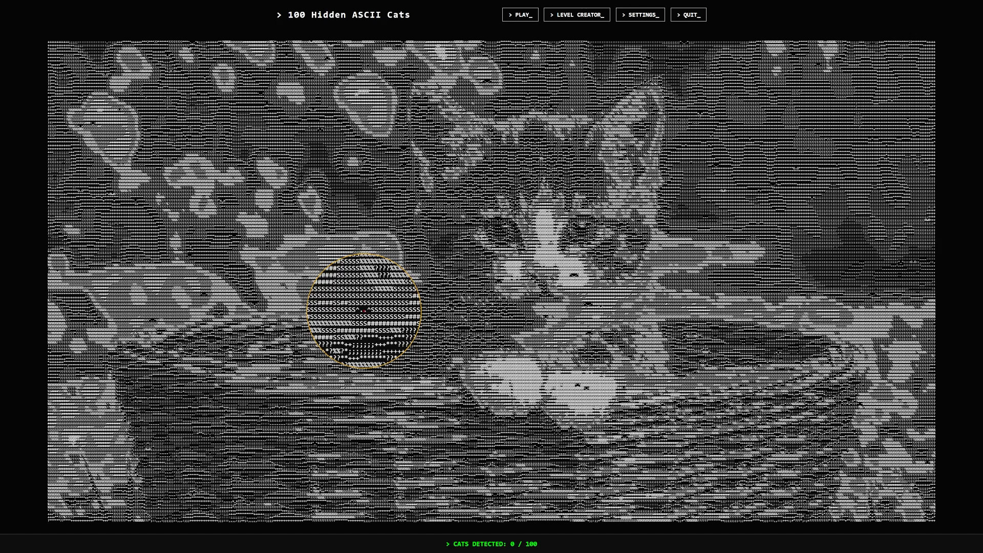 100 Hidden ASCII Cats screenshot 1