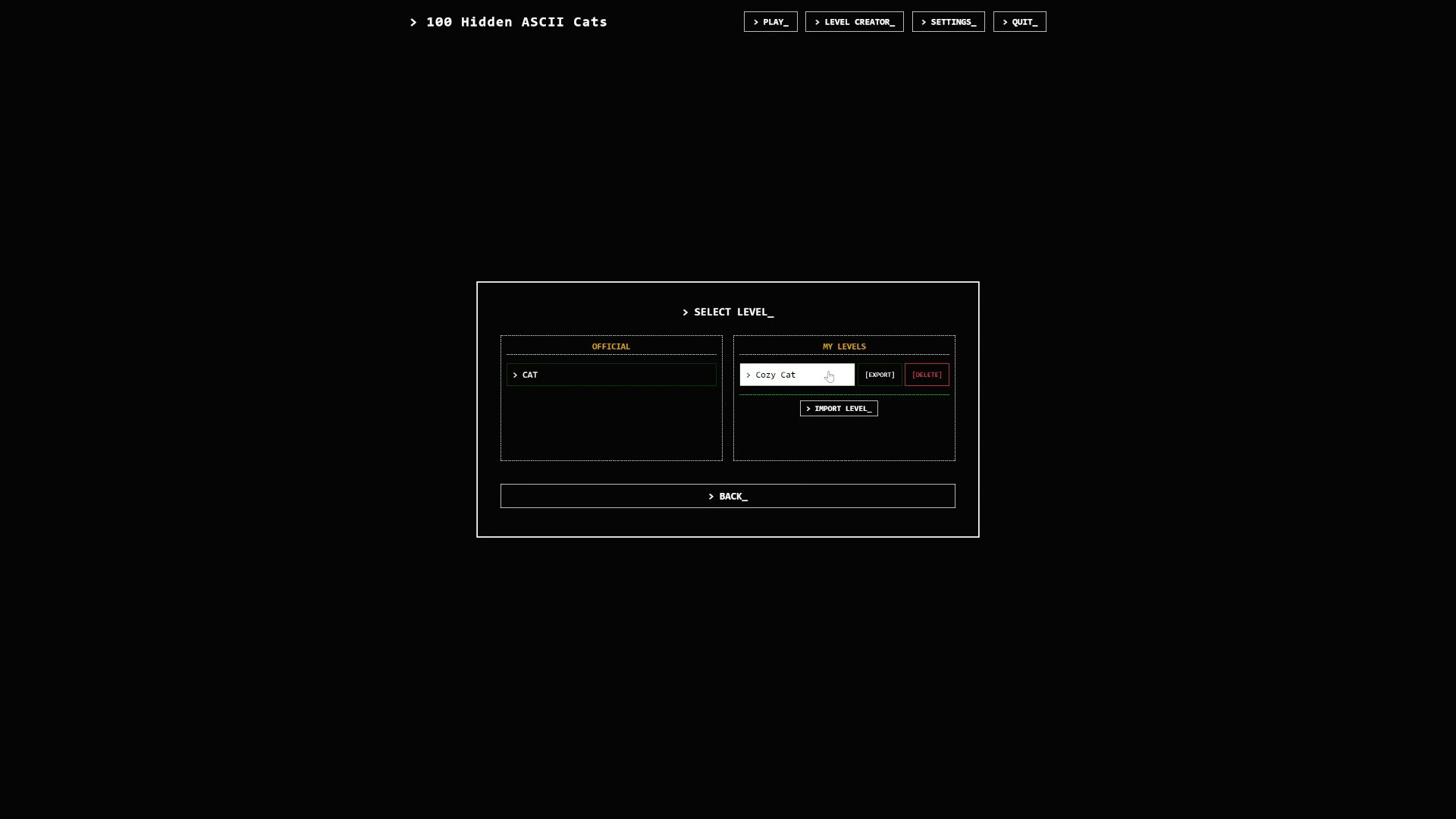 100 Hidden ASCII Cats screenshot 5