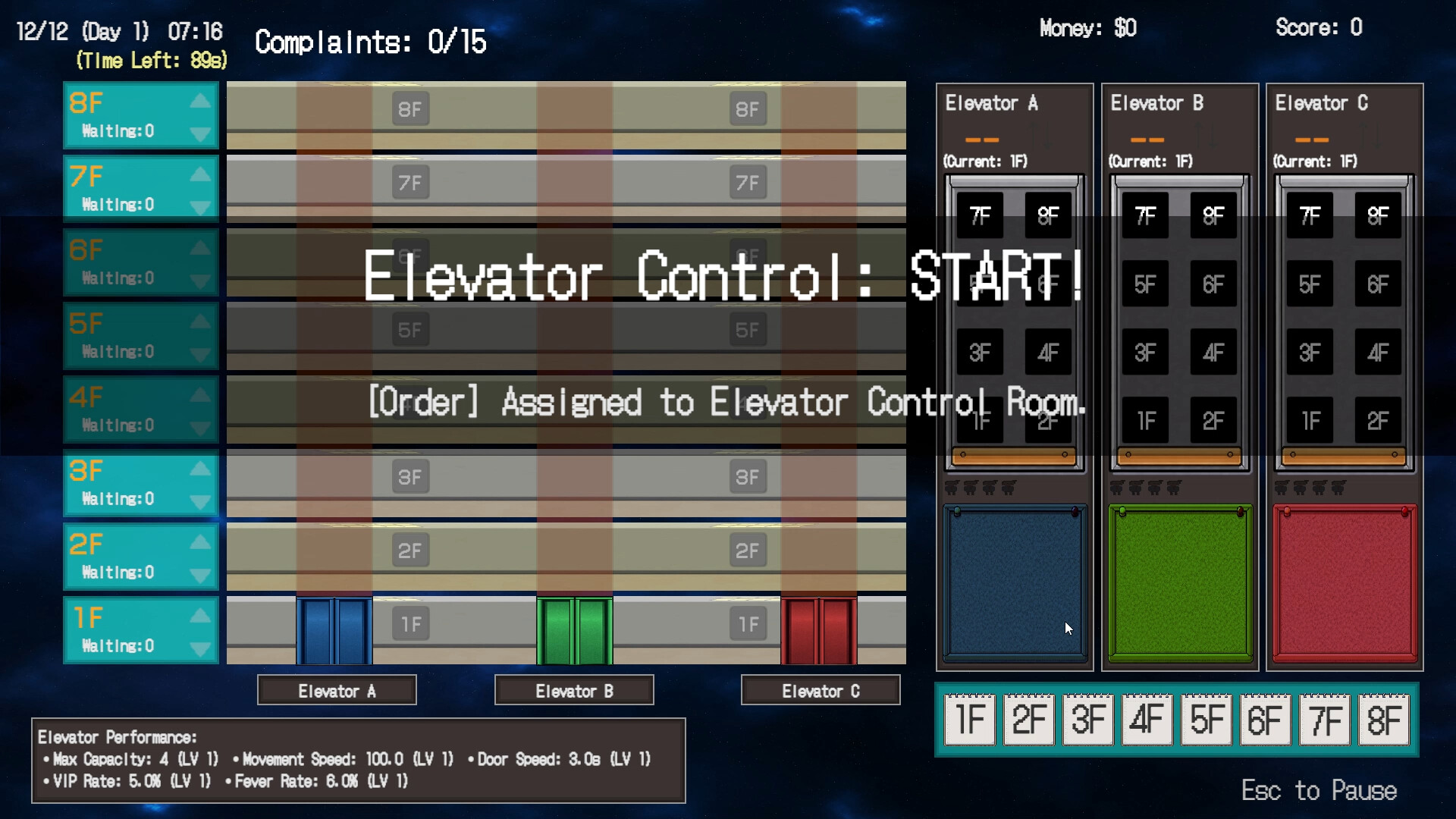 'In You We Trust, Not Algorithms' ~Newbie Matsumoto's Manual Elevator Operation with Sticky Notes~ screenshot 1