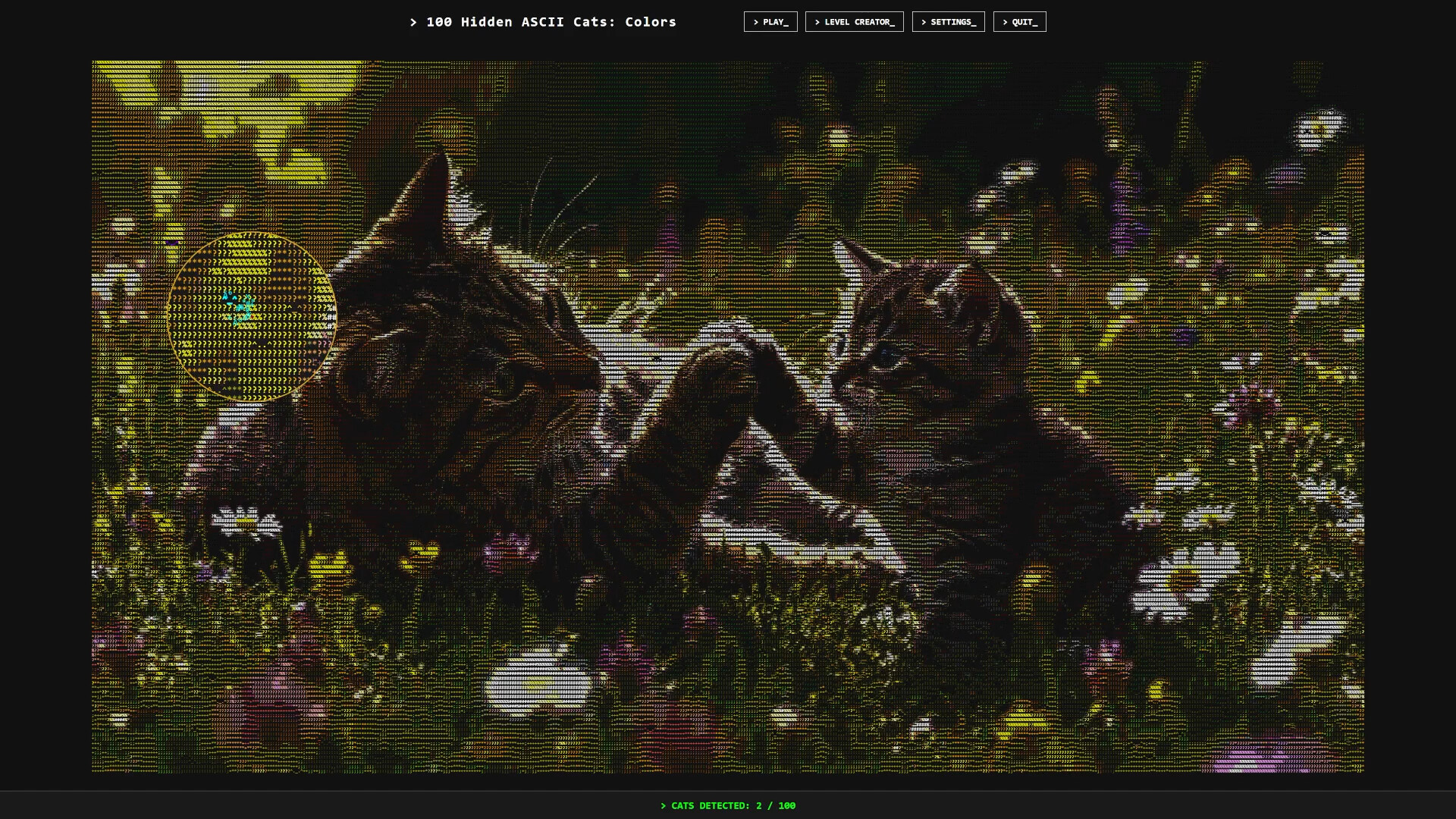 100 Hidden ASCII Cats: Colors screenshot 2