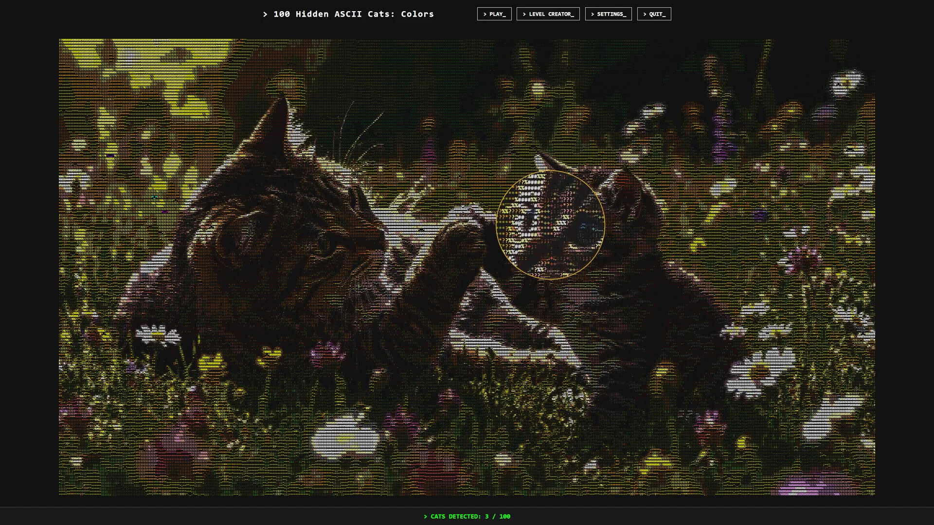 100 Hidden ASCII Cats: Colors screenshot 5