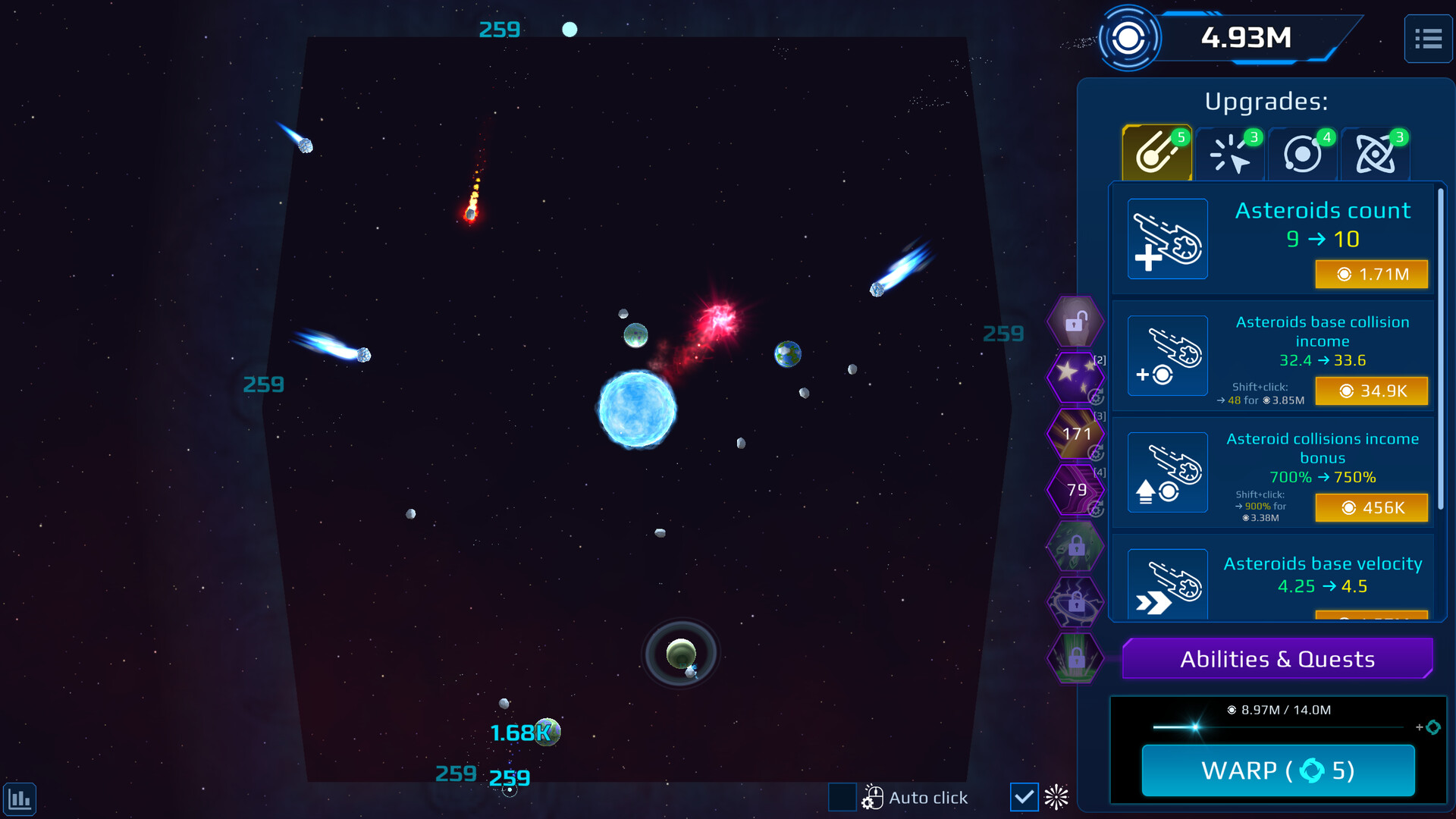 Astromental Incremental screenshot 1