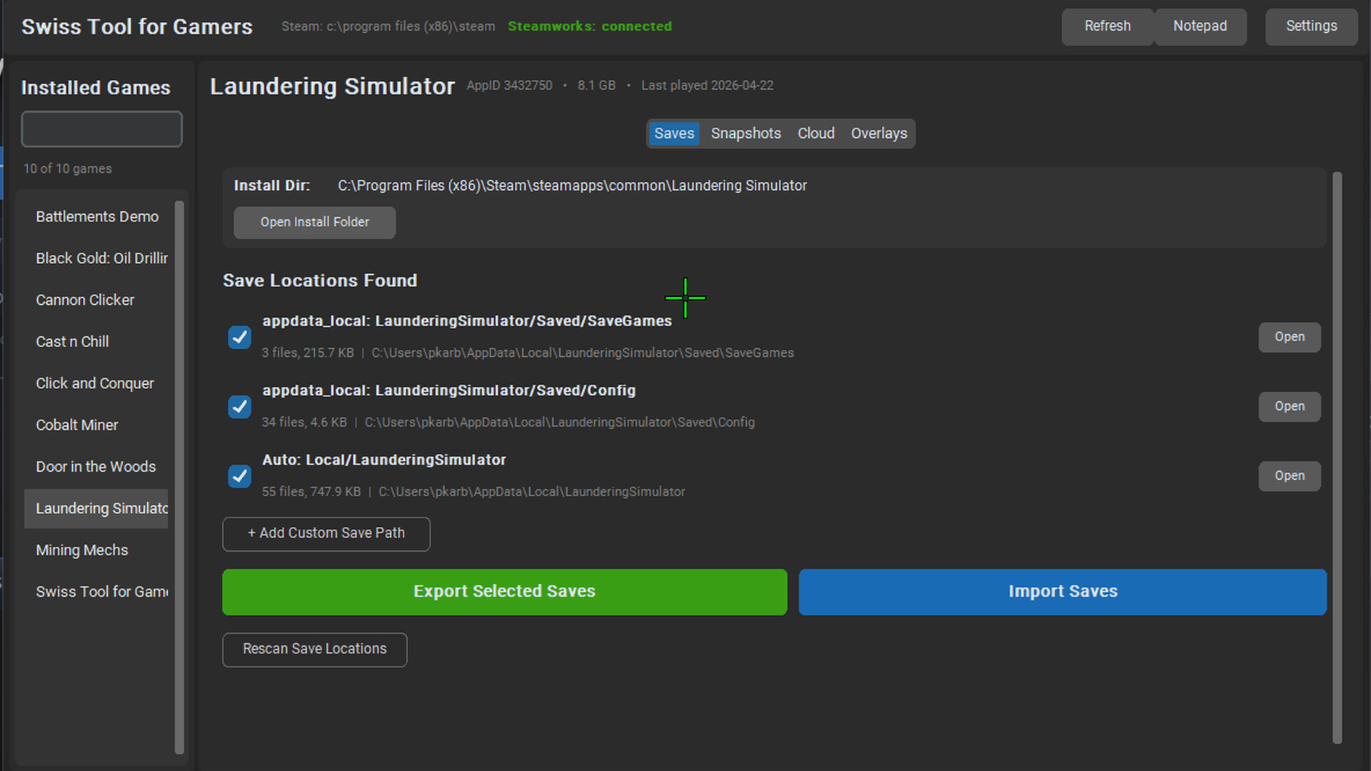 Swiss Tool for Gamers screenshot 3