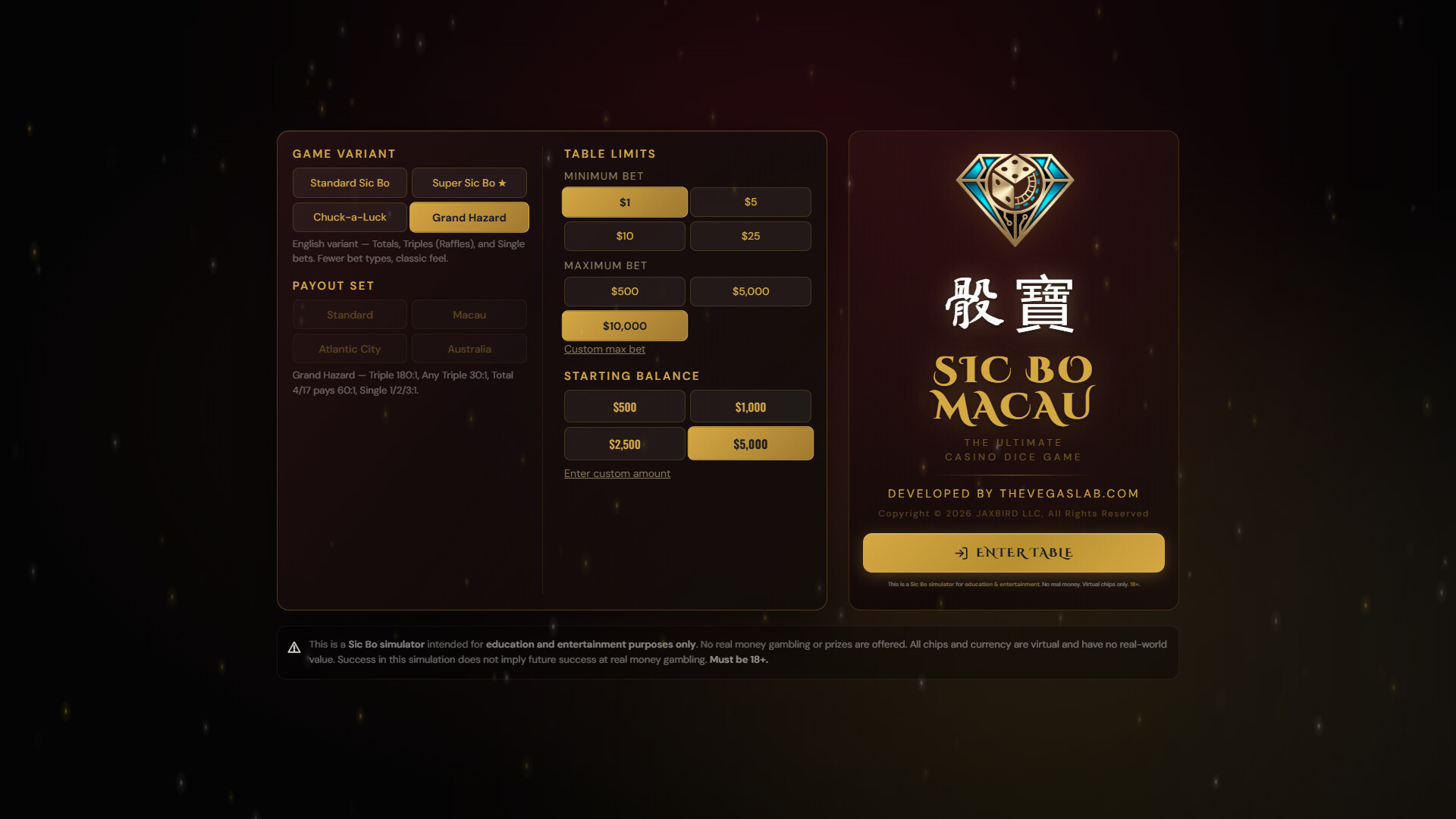 Sic Bo Macau: The Ultimate Casino Dice Game screenshot 2