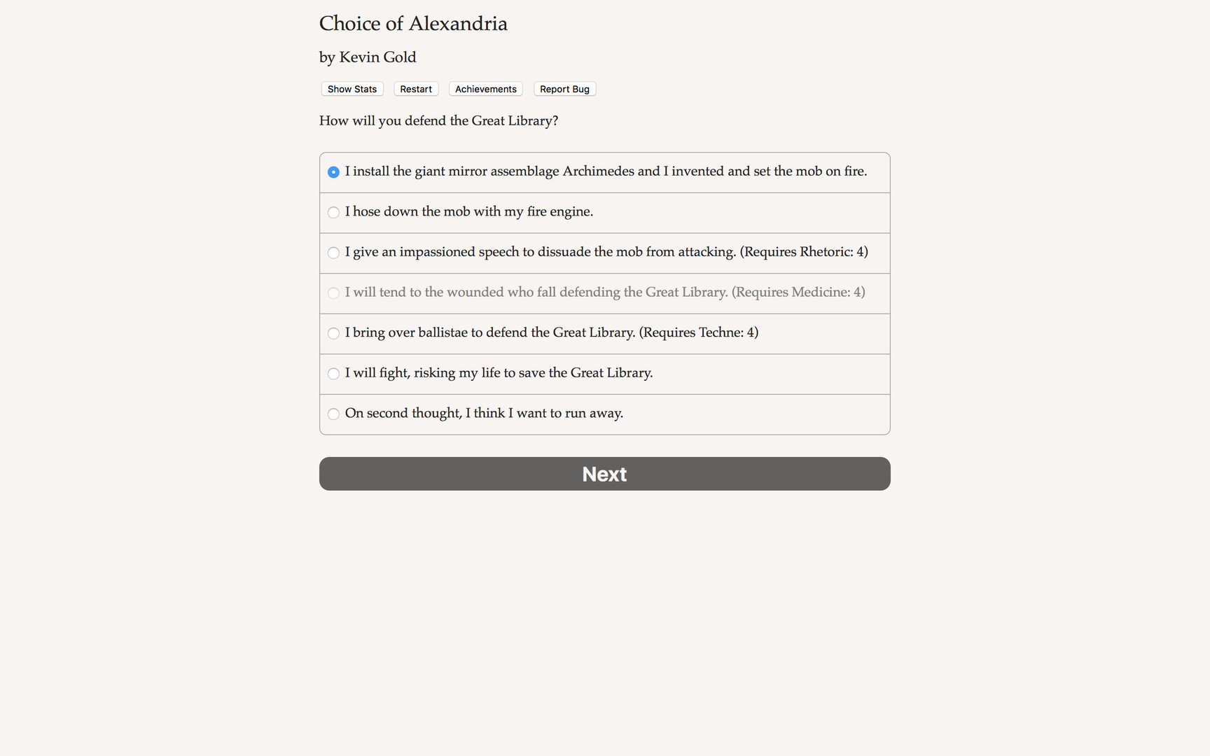 Choice of Alexandria screenshot 1