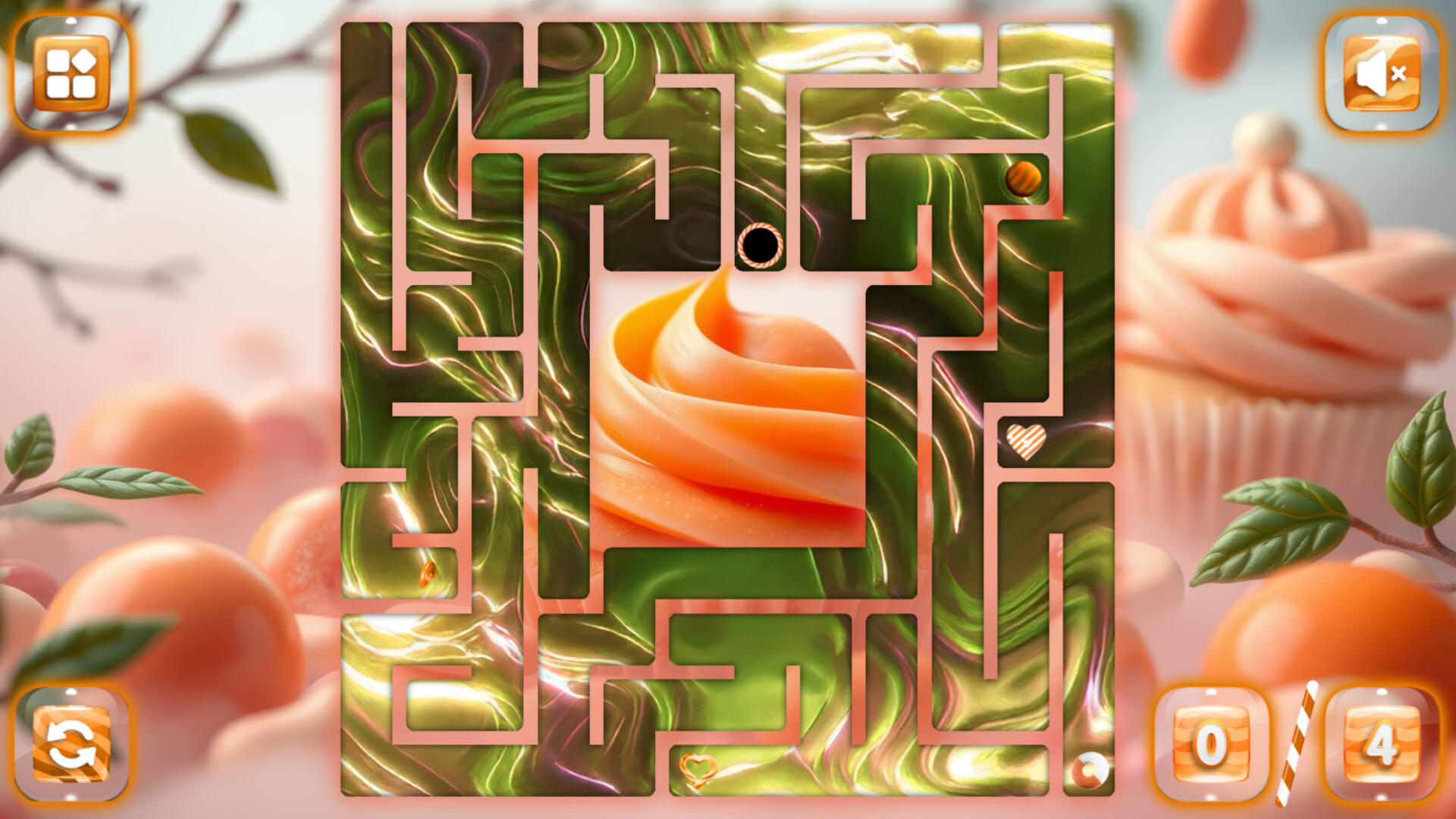 Sweetie Candy Maze: Coral Peach screenshot 2