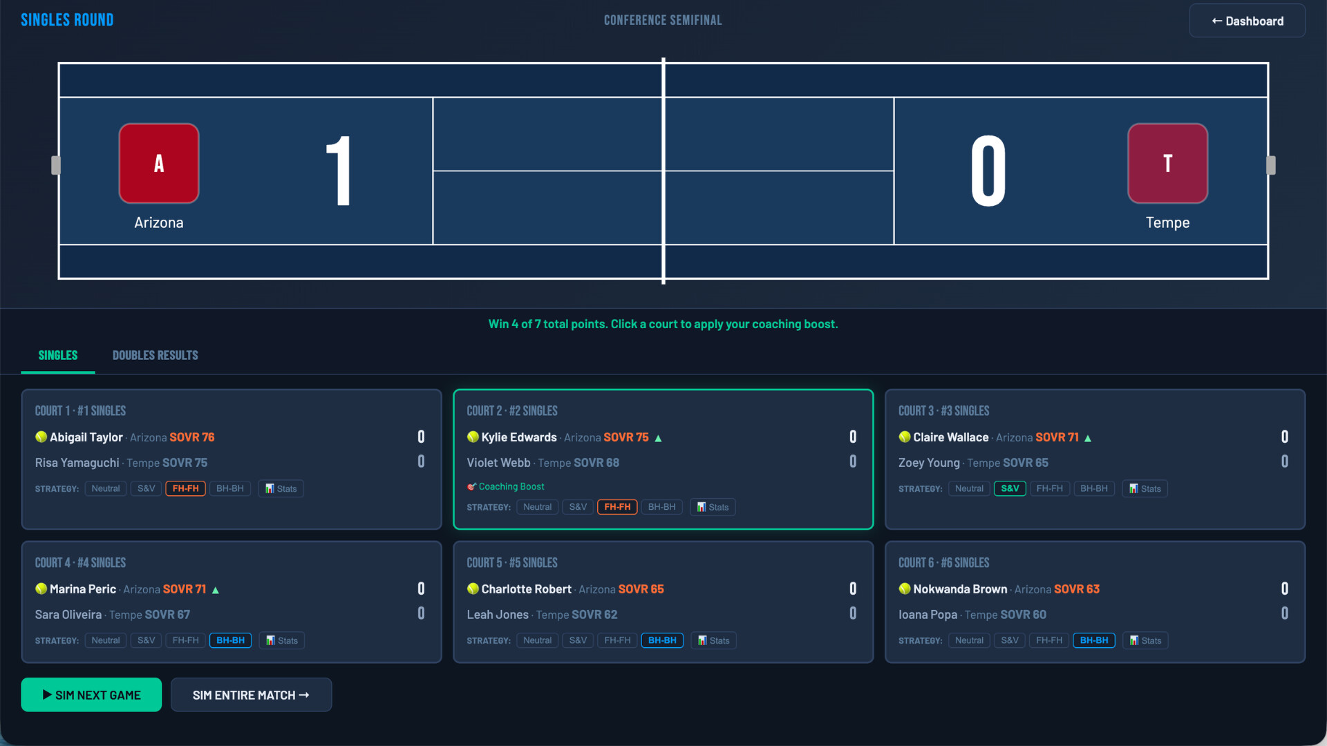 Swing Dynasty: College Tennis screenshot 8