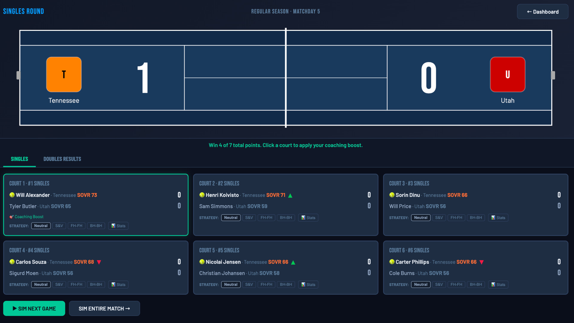 Swing Dynasty: College Tennis screenshot 13