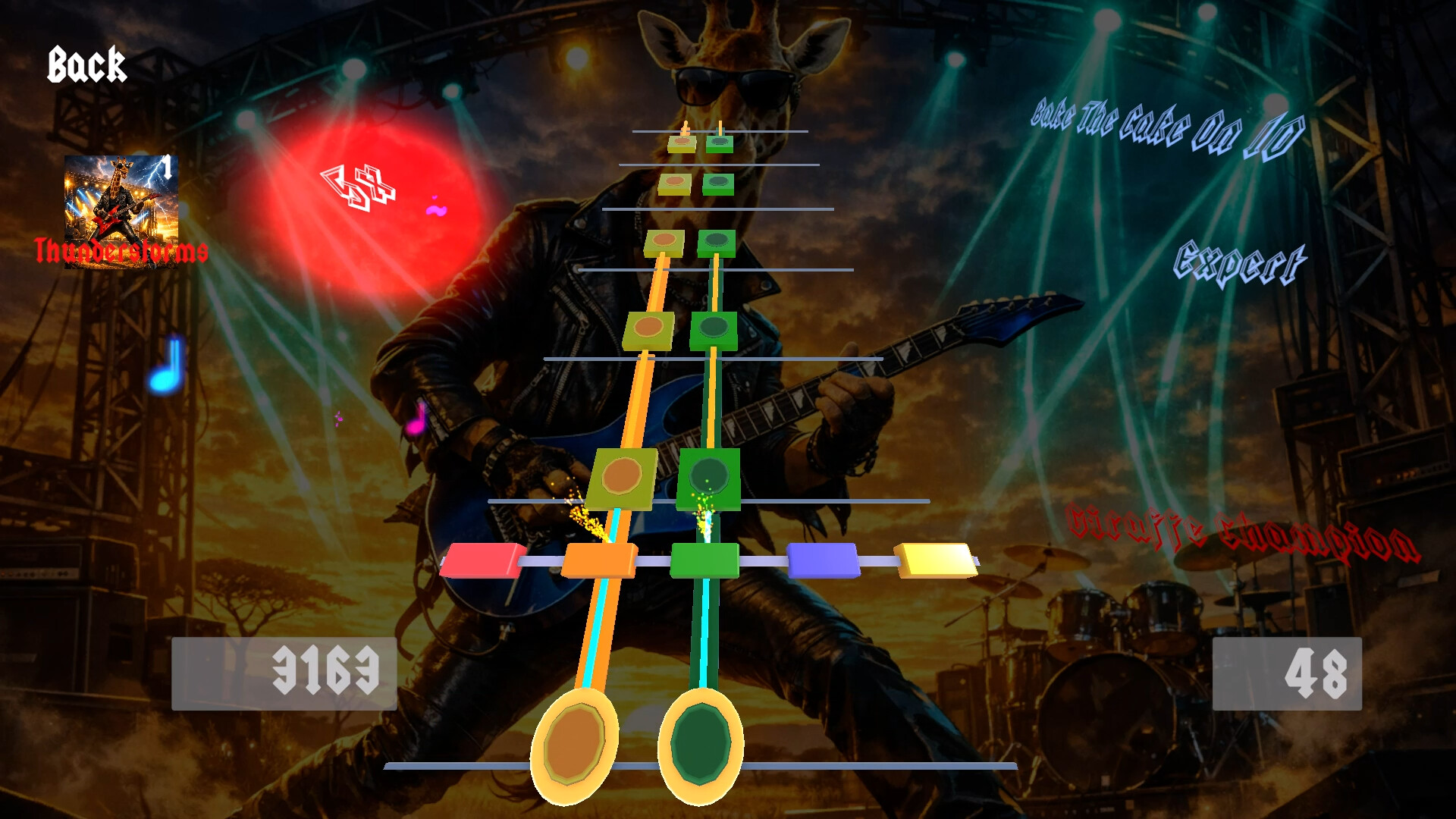 Giraffe Champion: The Rock Music Game screenshot 2