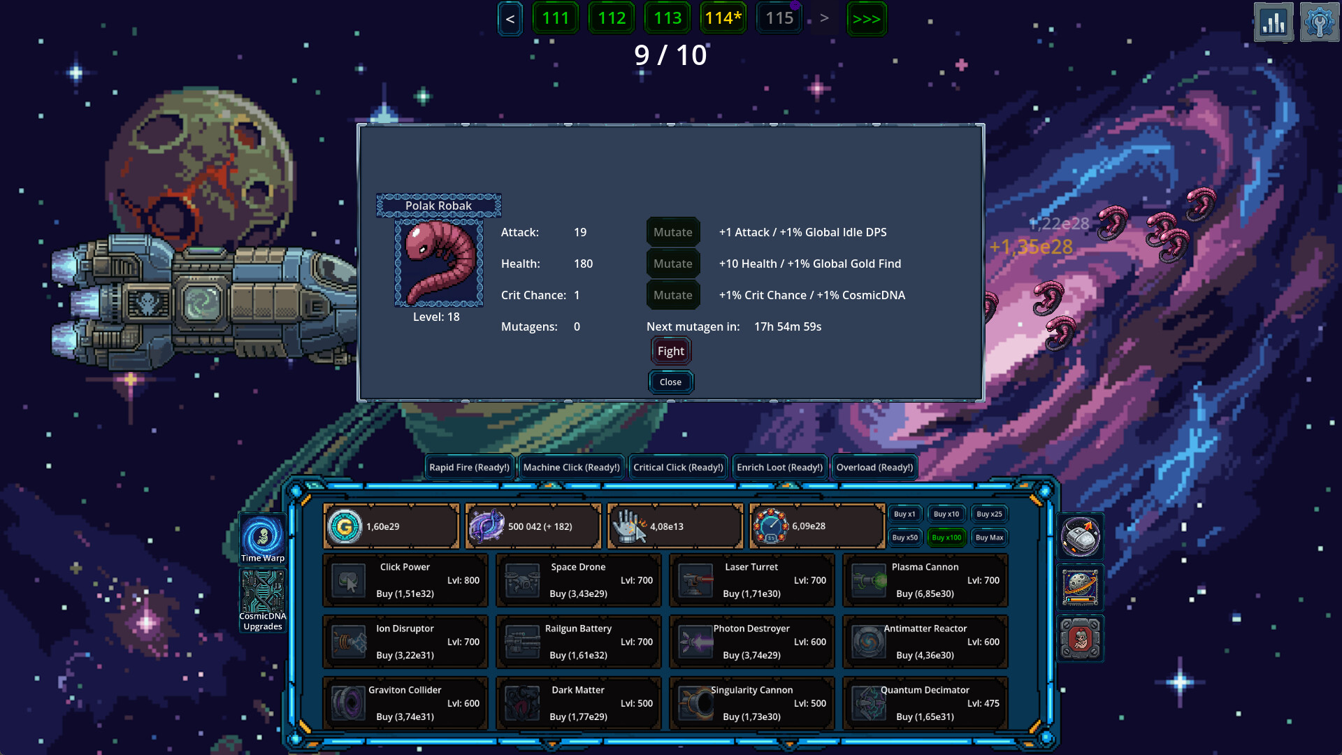 Space Fetus Attack Idle Clicker screenshot 6