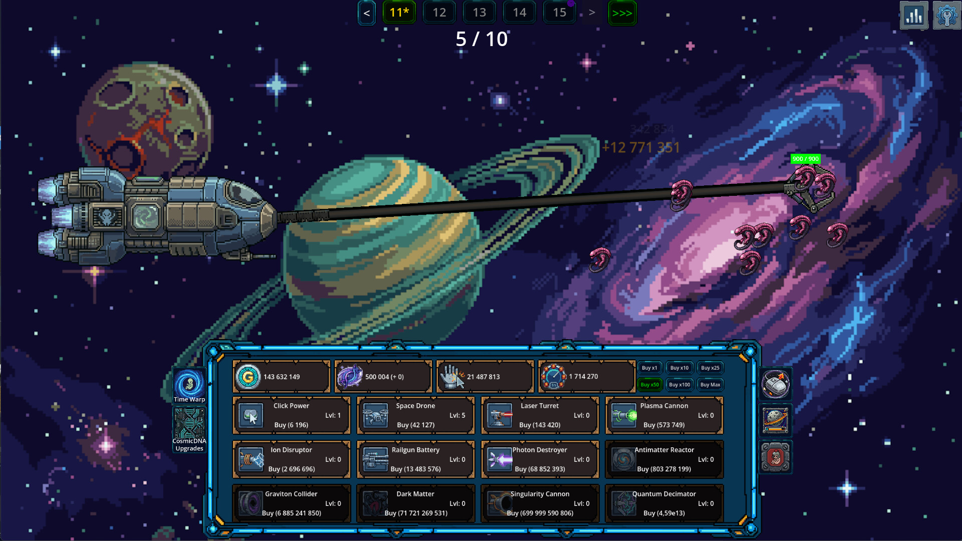 Space Fetus Attack Idle Clicker screenshot 1