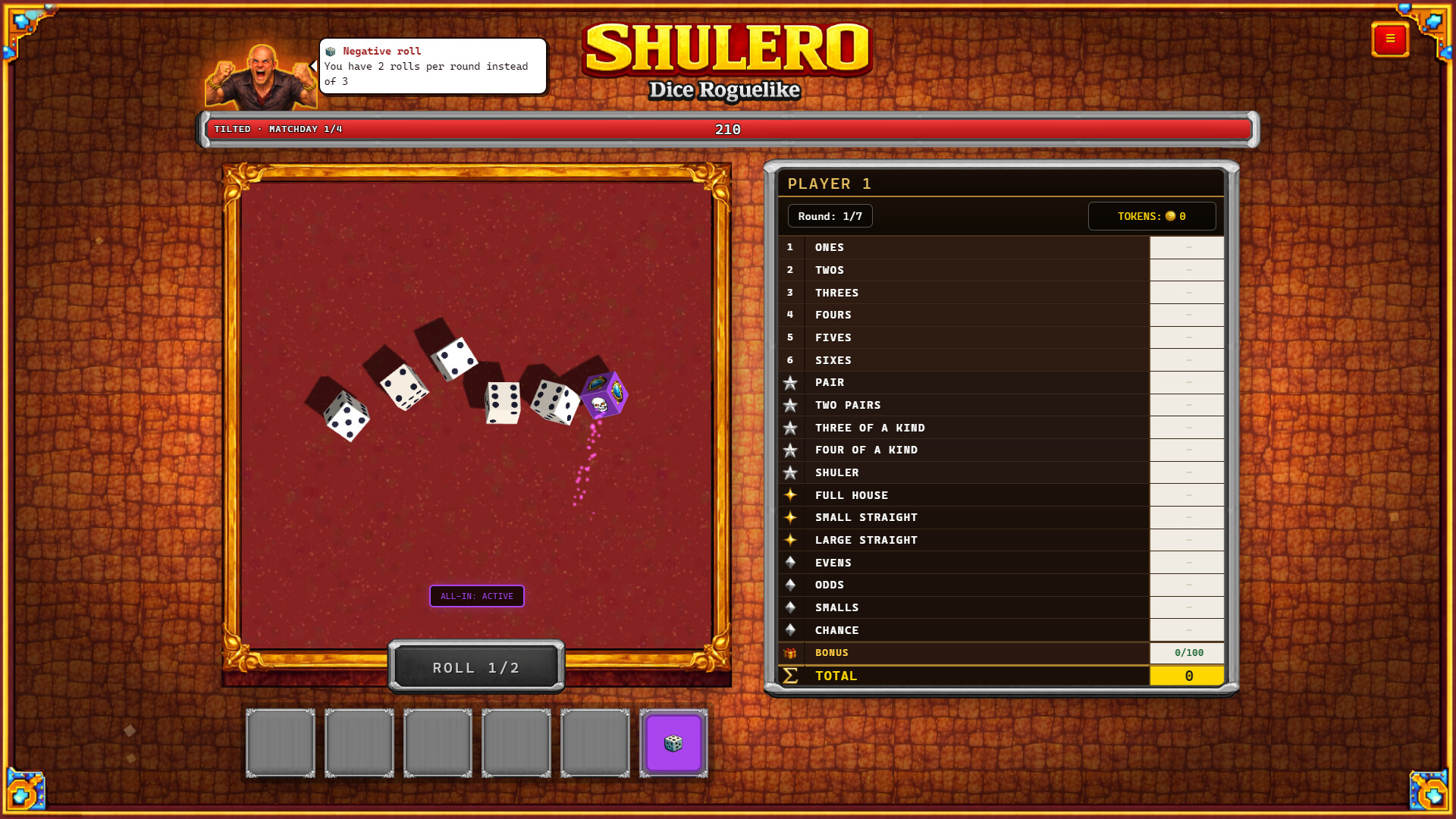 SHULERO – Dice Roguelike screenshot 1