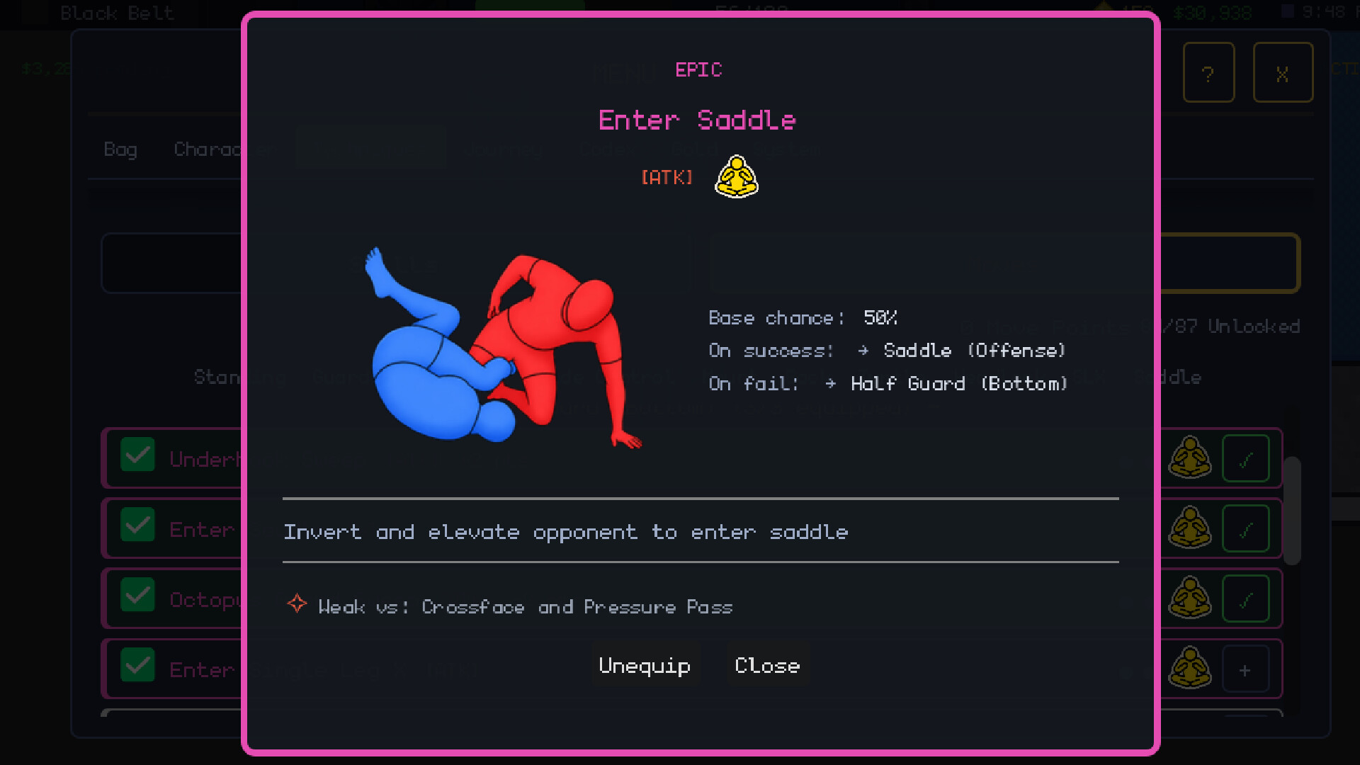 Submission Saga: The Jiu Jitsu RPG screenshot 9
