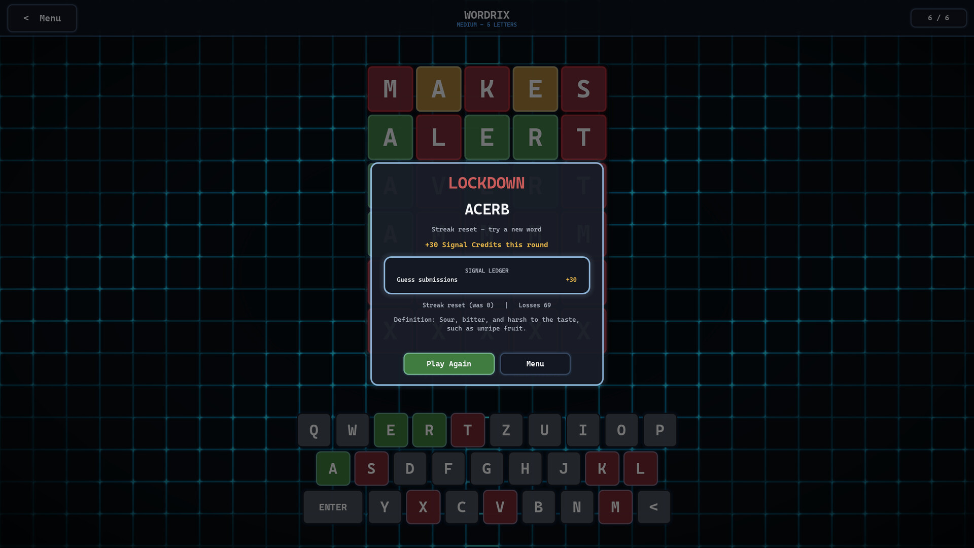 Wordrix screenshot 2