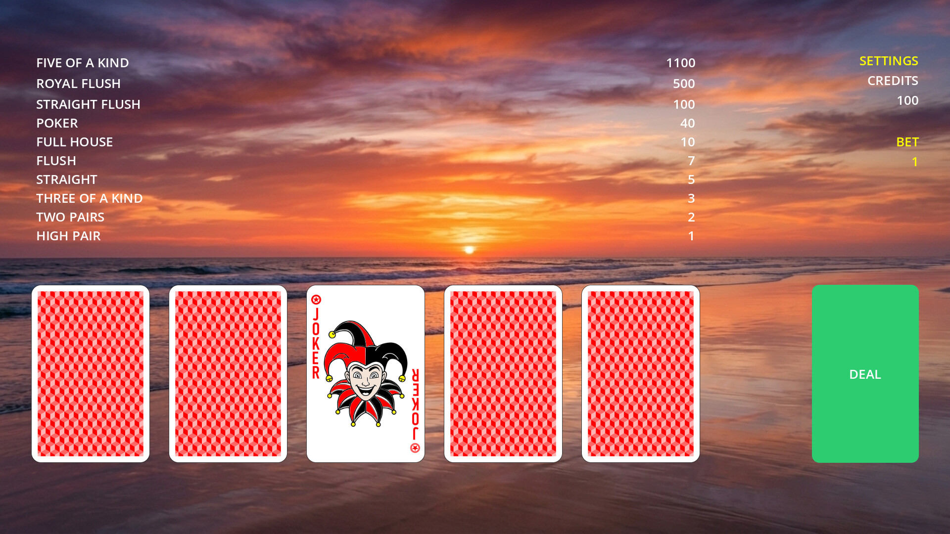Poker Double or Nothing screenshot 1