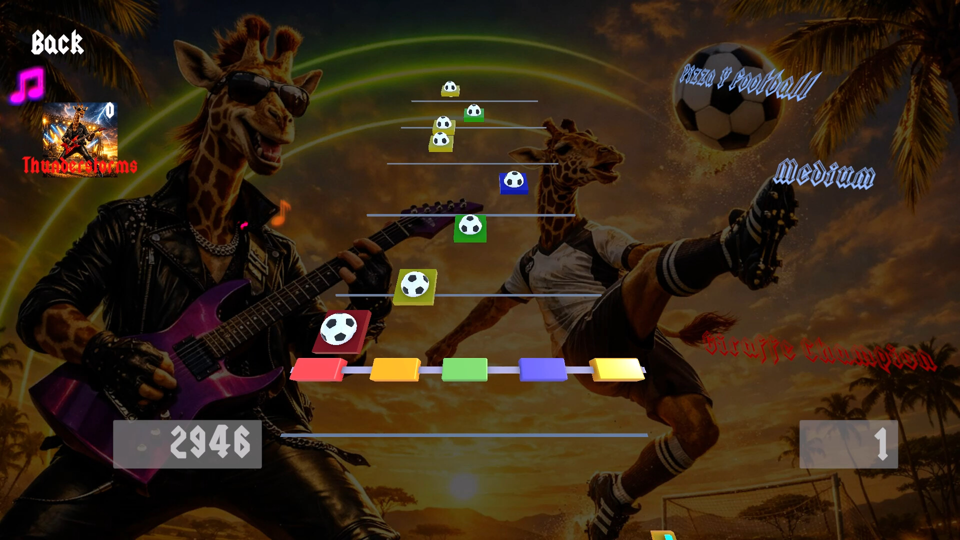 Giraffe Champion 2: Football Rock screenshot 1