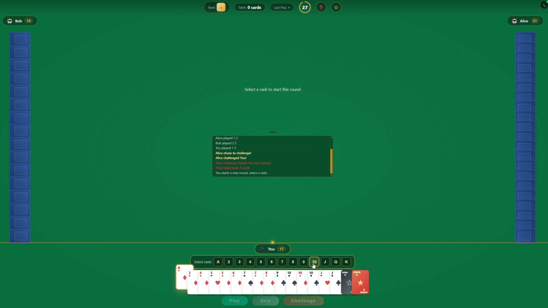 Bluff Card Game screenshot 4