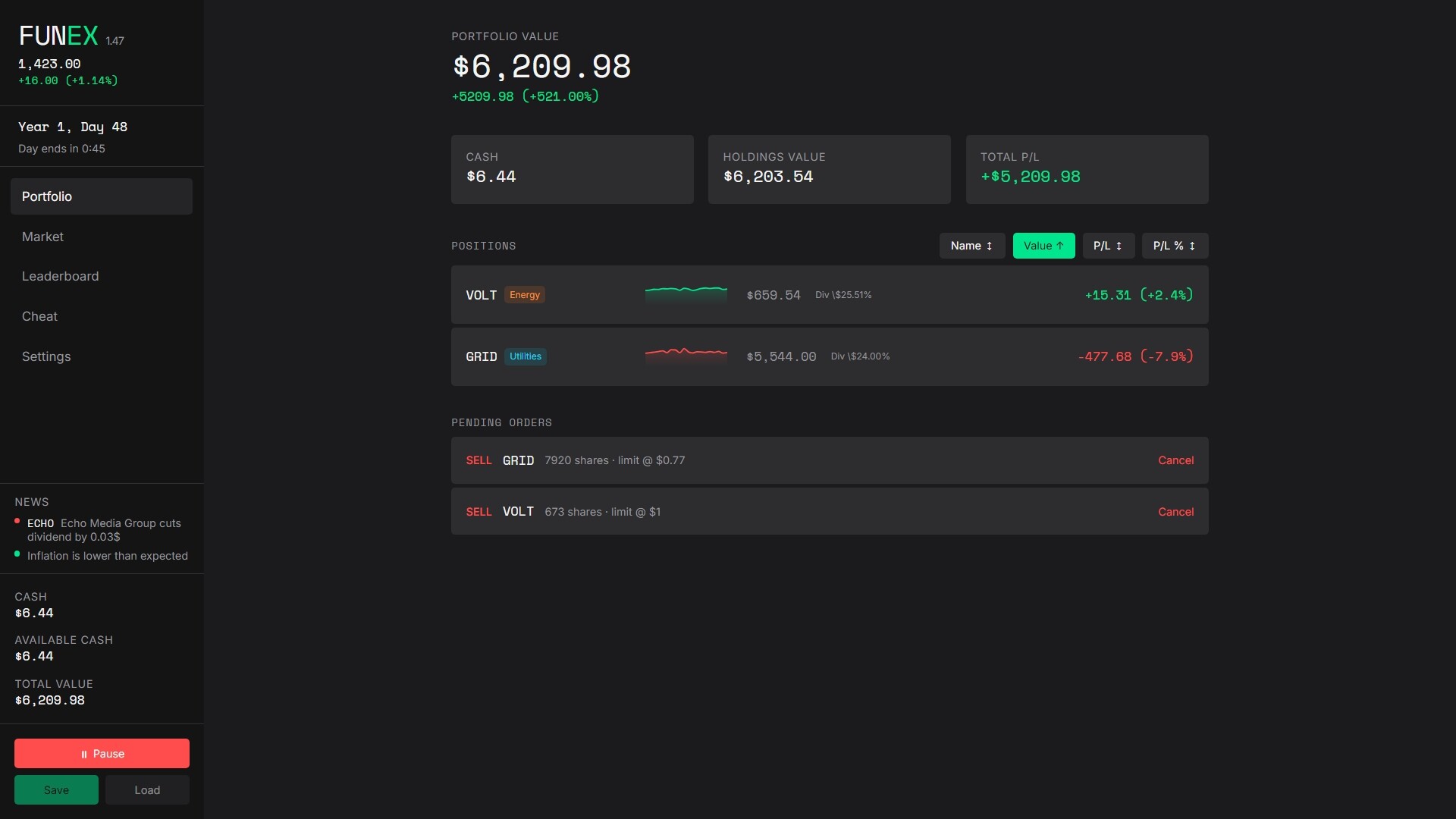 FUNEX: Stock Market Simulator screenshot 6