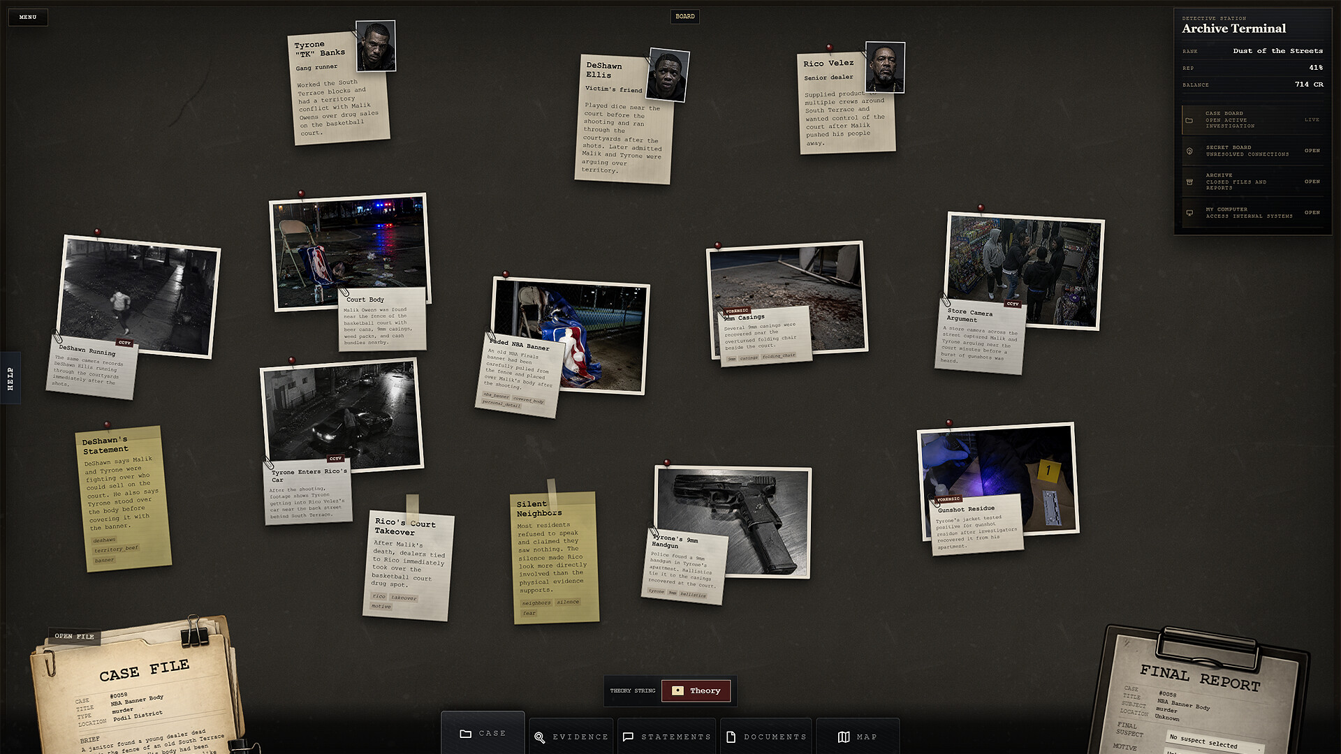 EVIDENCE screenshot 2