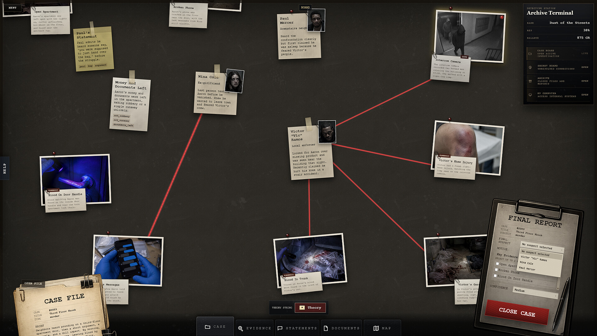 EVIDENCE screenshot 1