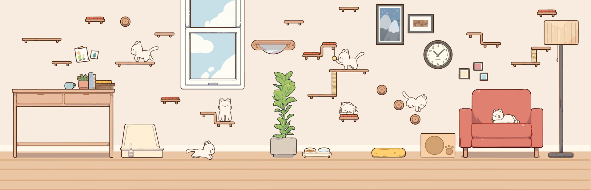 Meow Time: cozy cat room Playtest screenshot 1
