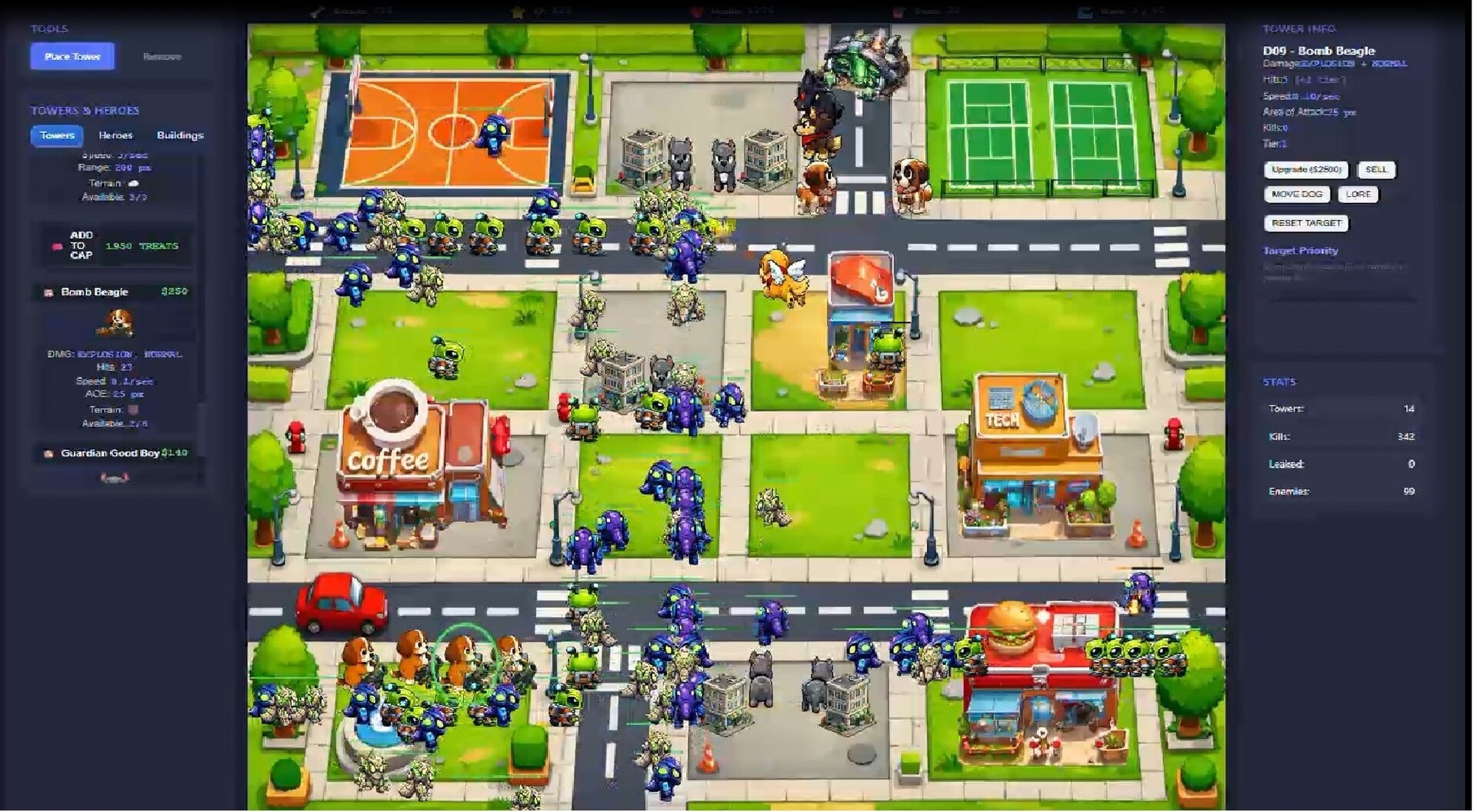Rescue Dogs vs Aliens Tower Defense screenshot 3