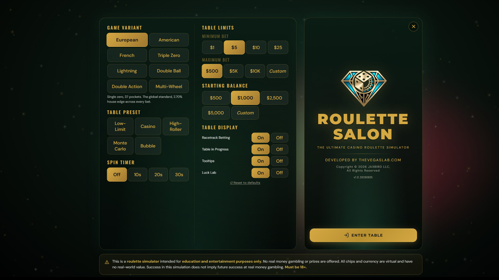 Roulette Salon - The Ultimate Casino Roulette Simulator screenshot 5