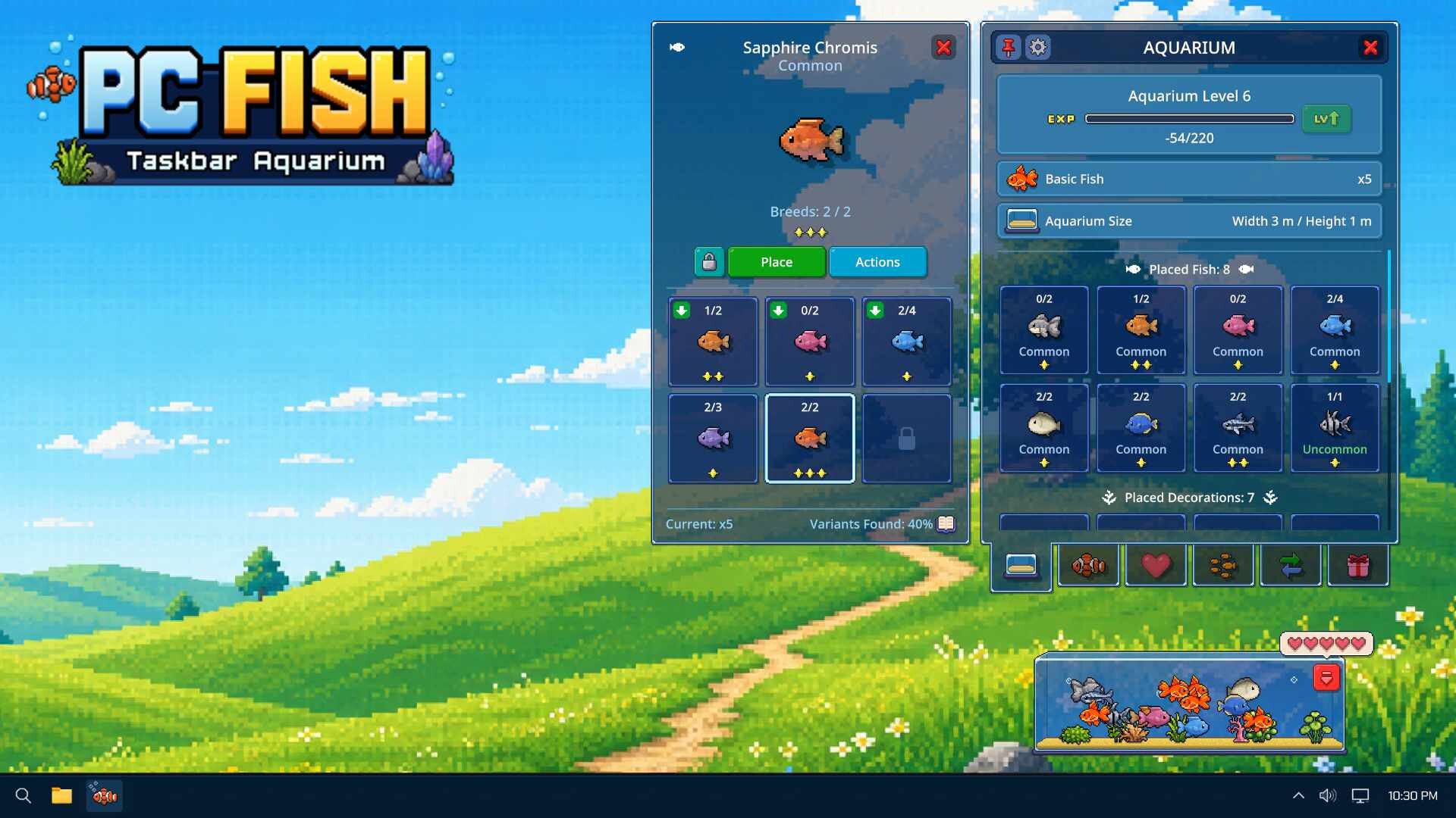 PC FISH: Taskbar Aquarium screenshot 3