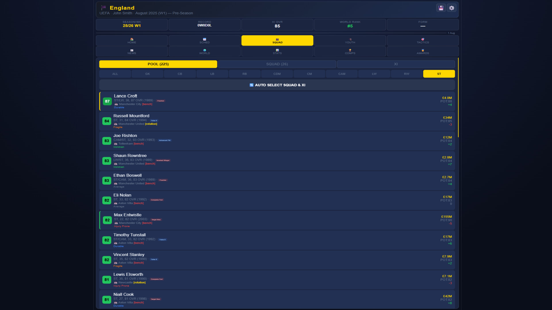 Sim: World Cup Manager screenshot 2