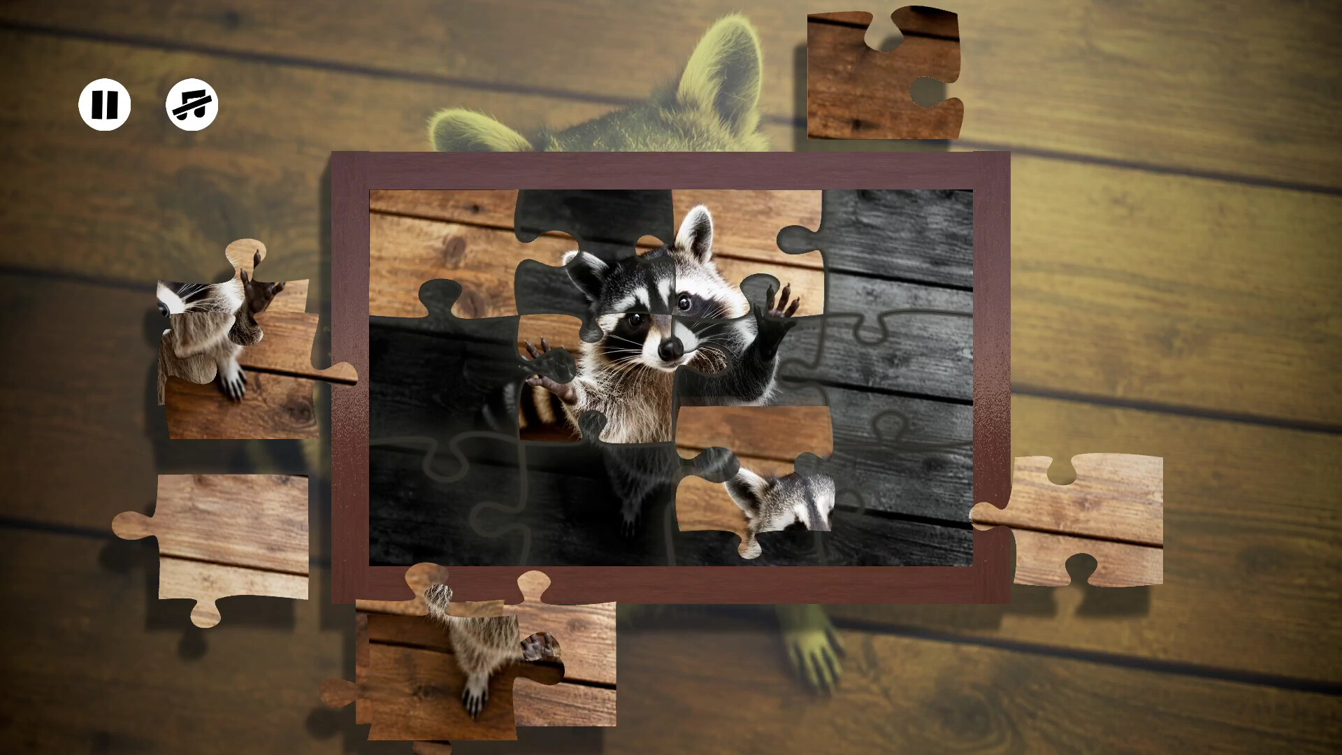 Puzzles Raccoons screenshot 2
