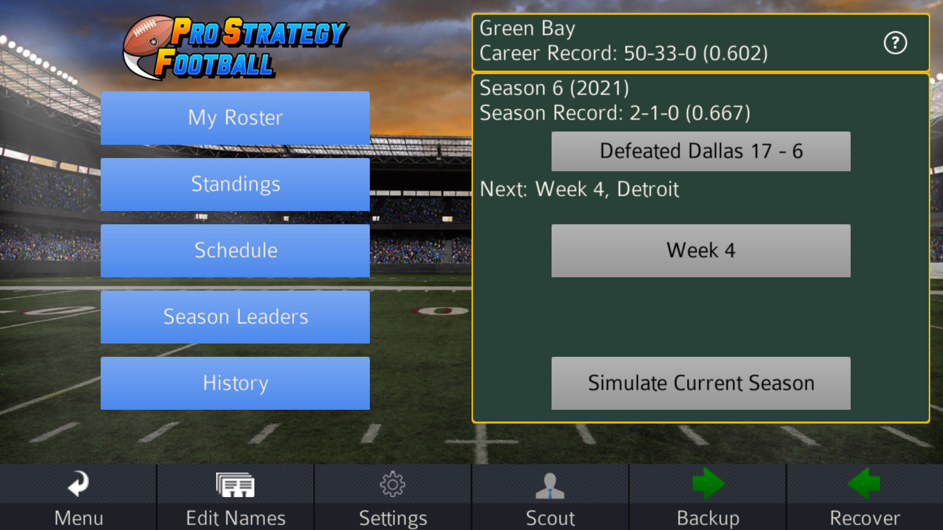 Pro Strategy Football 2016 screenshot 2