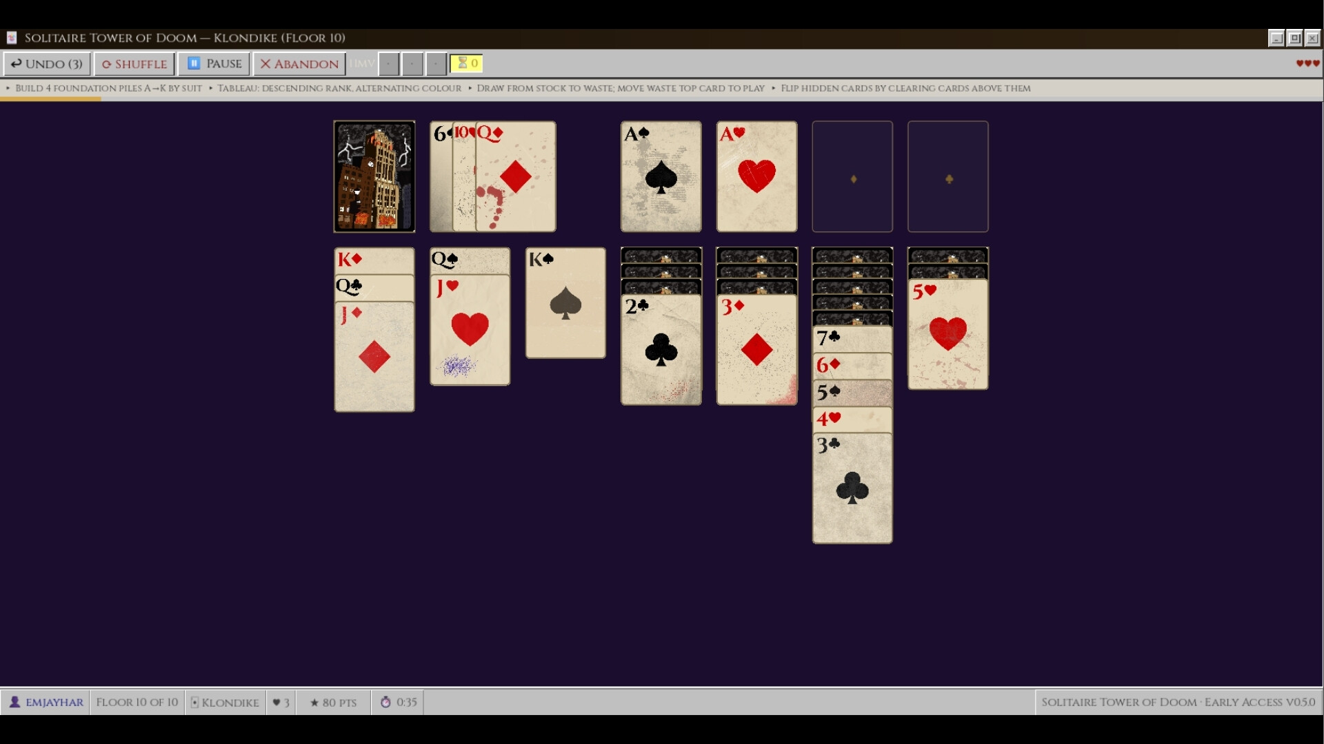 The Solitaire Tower of Doom screenshot 1