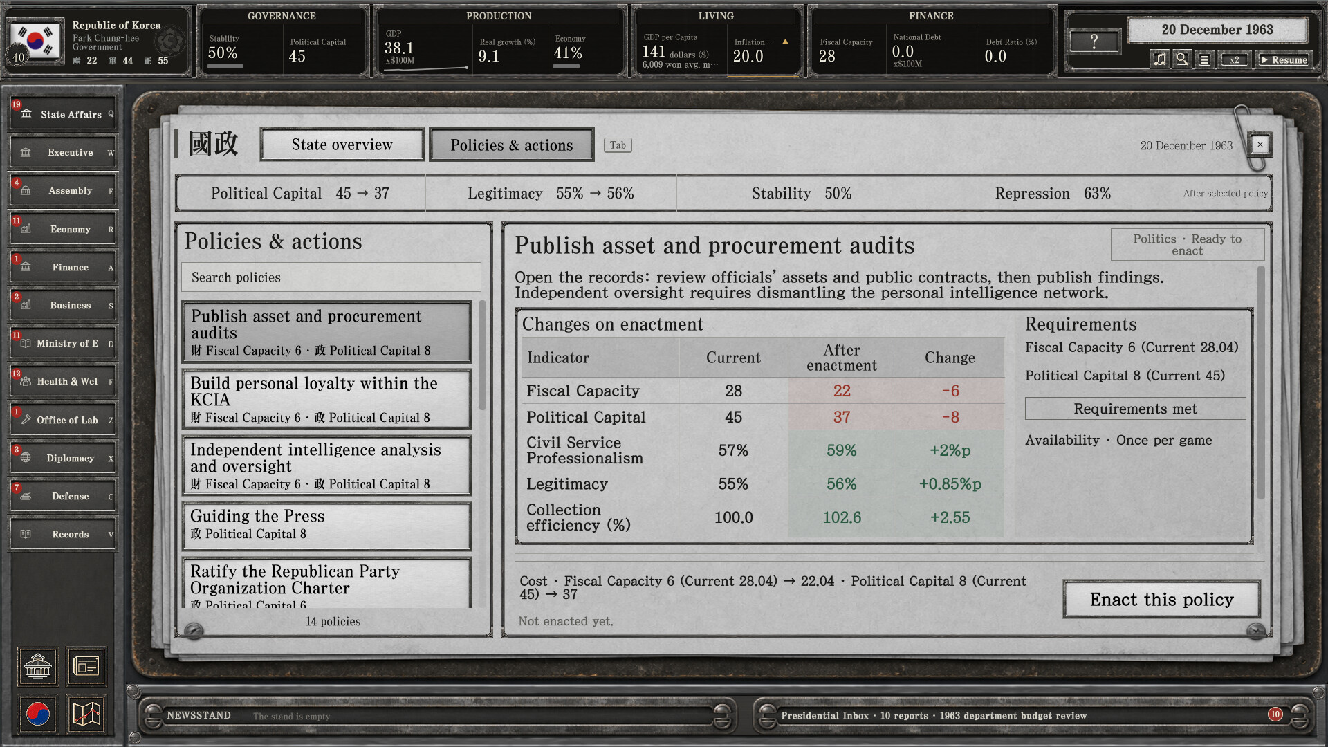 For the Fatherland: Chronicle of Park Chung-hee screenshot 6