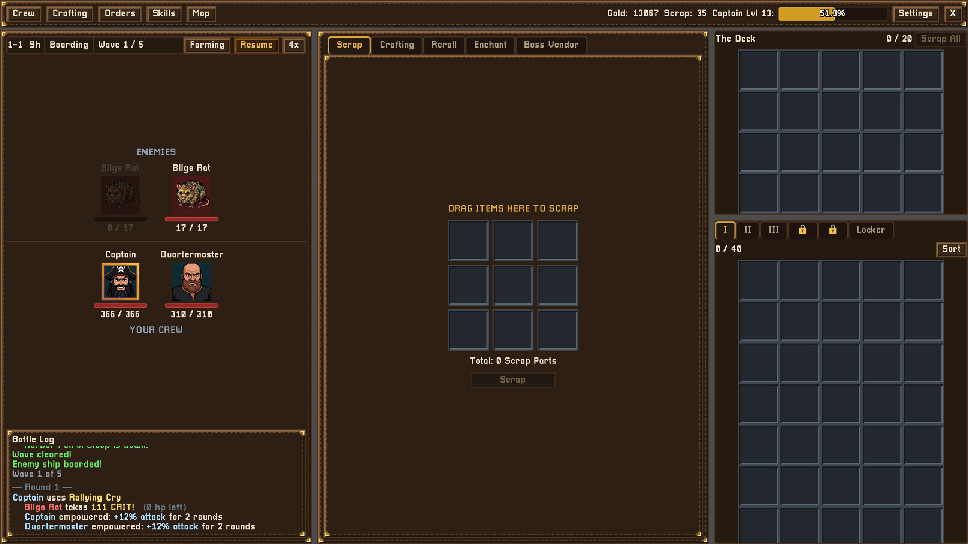 Cursed Waters: Idle RPG screenshot 1
