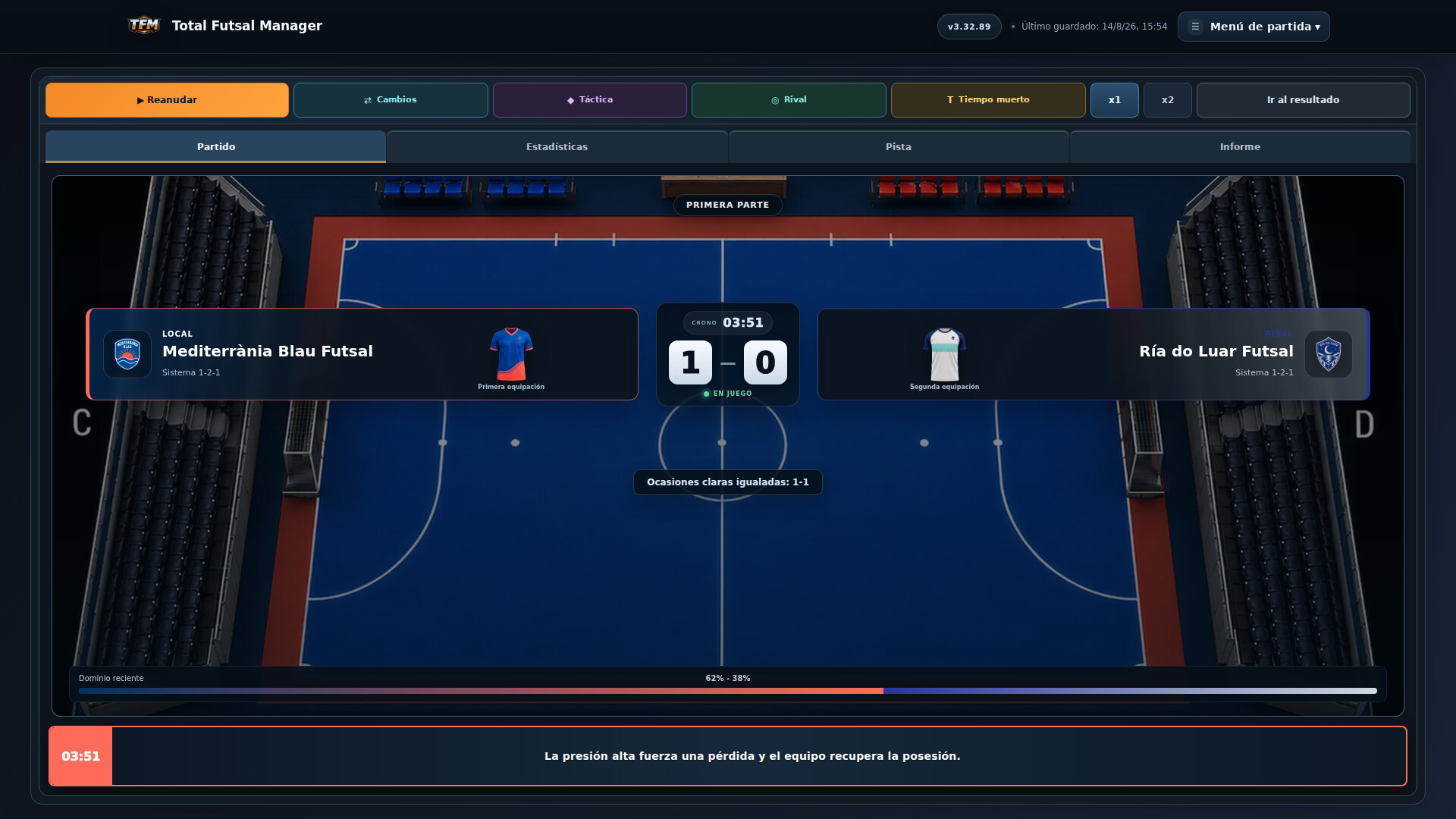 Total Futsal Manager screenshot 1