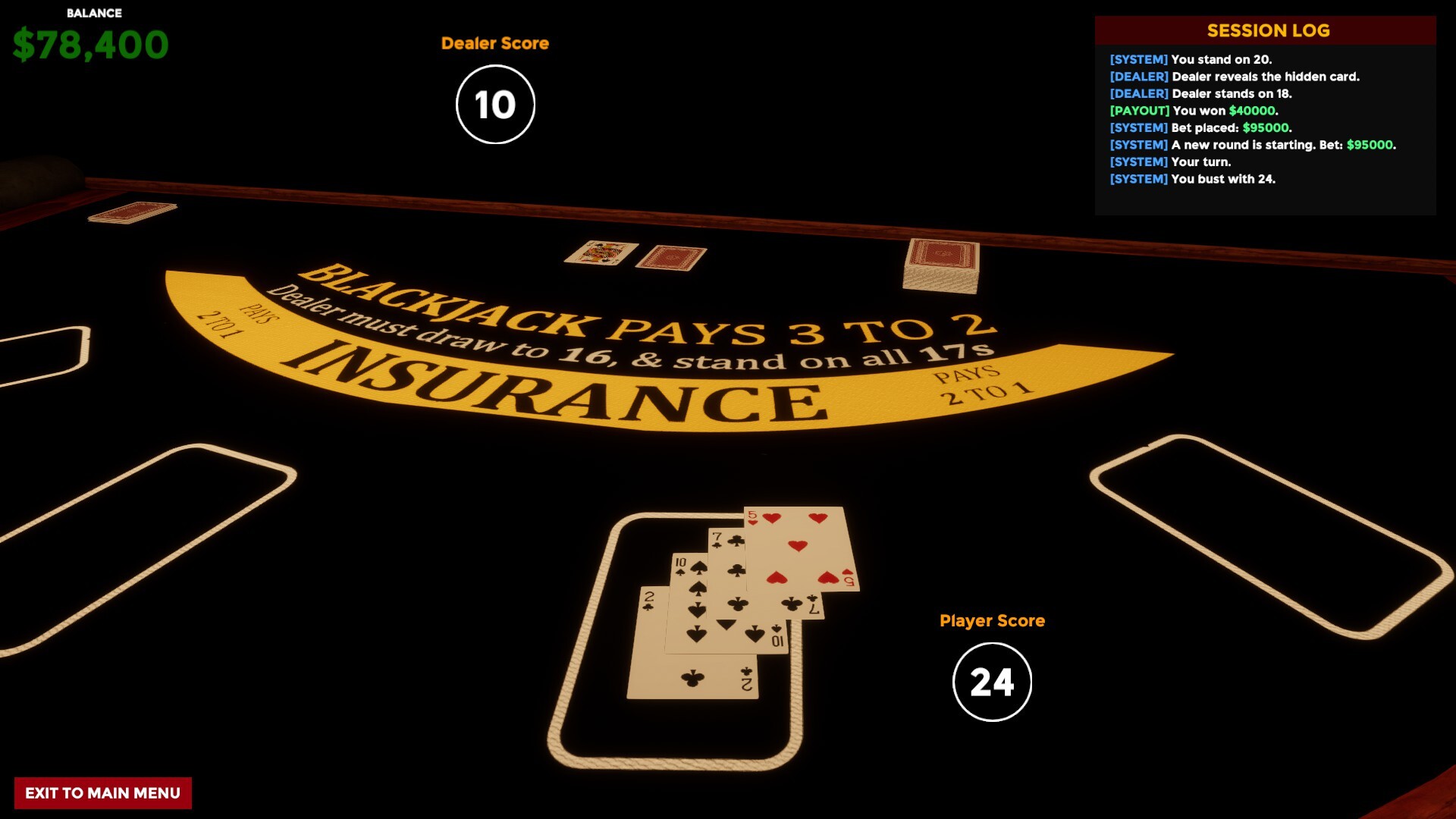 Blackjack Simulator 2027 screenshot 6
