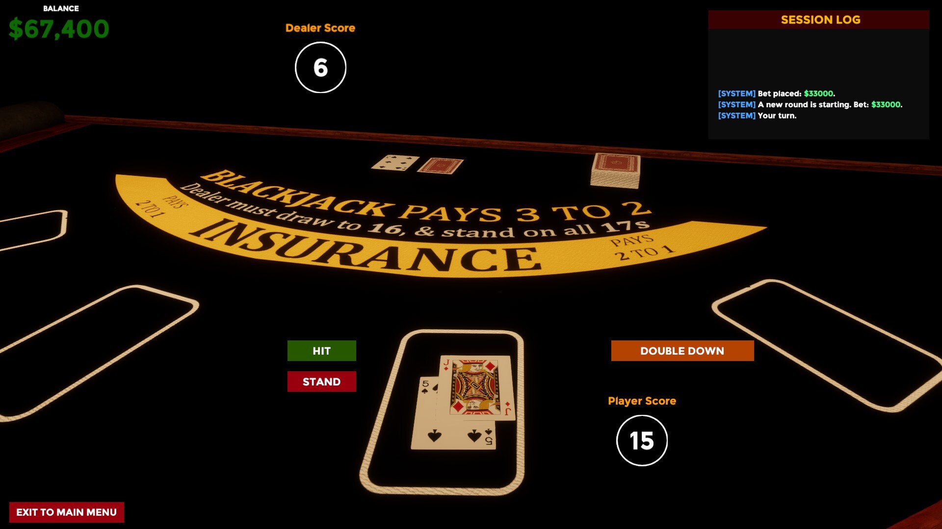 Blackjack Simulator 2027 screenshot 1