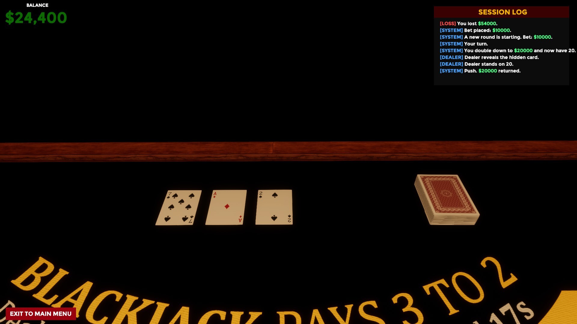 Blackjack Simulator 2027 screenshot 3