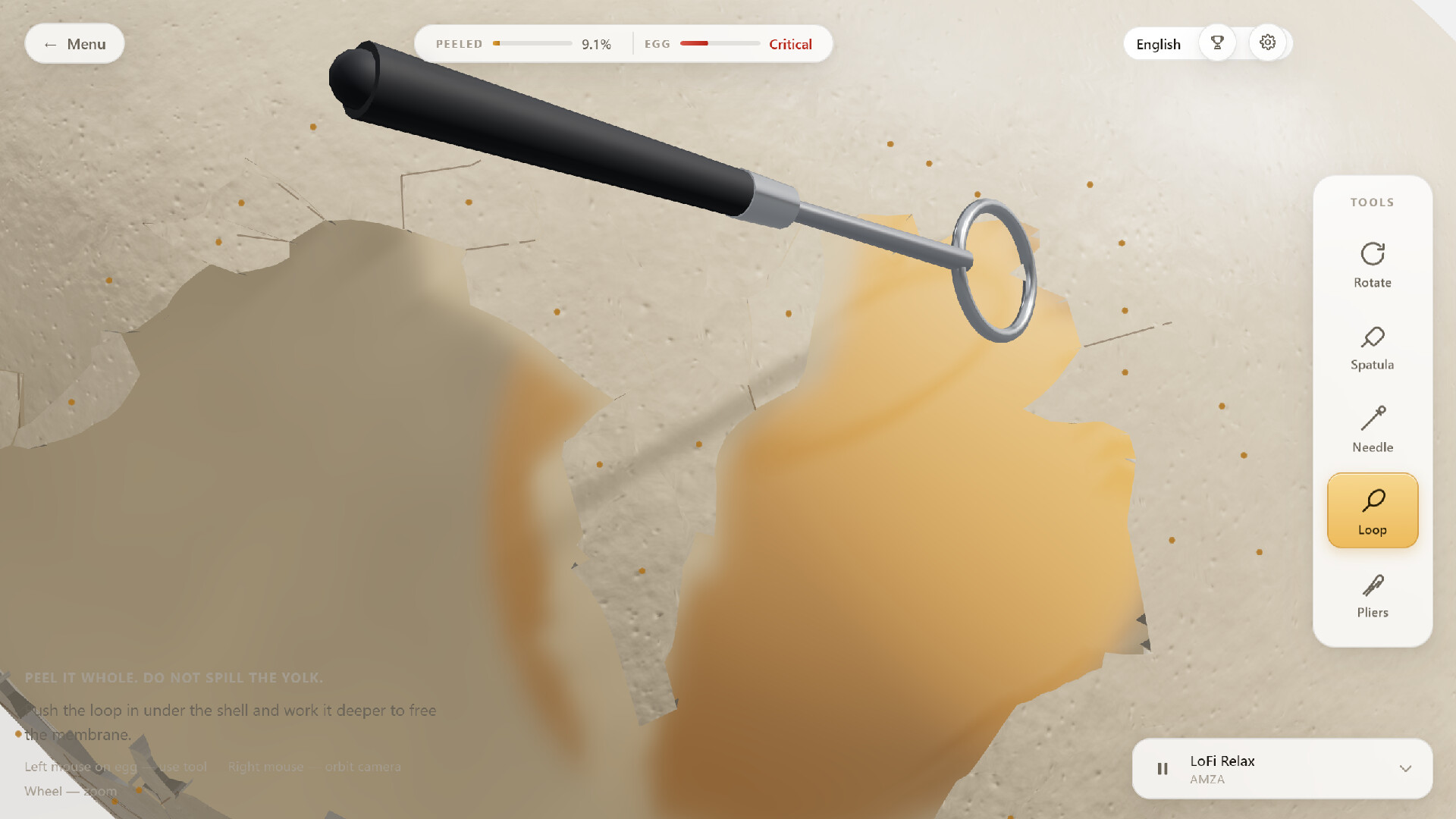 Raw Egg Peeling screenshot 1