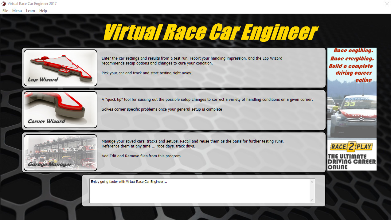 Virtual Race Car Engineer 2016 screenshot 1