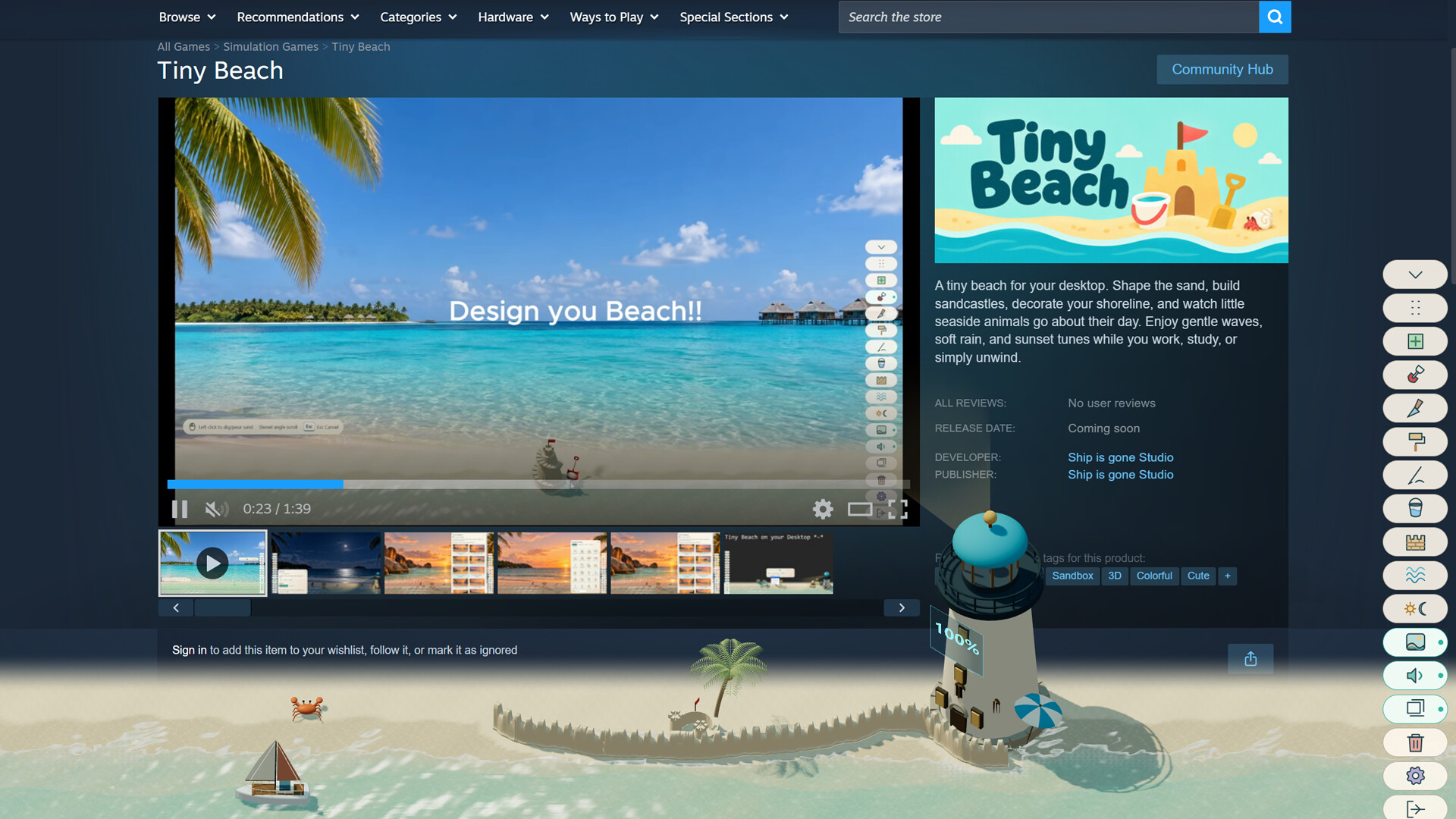 Tiny Beach screenshot 1