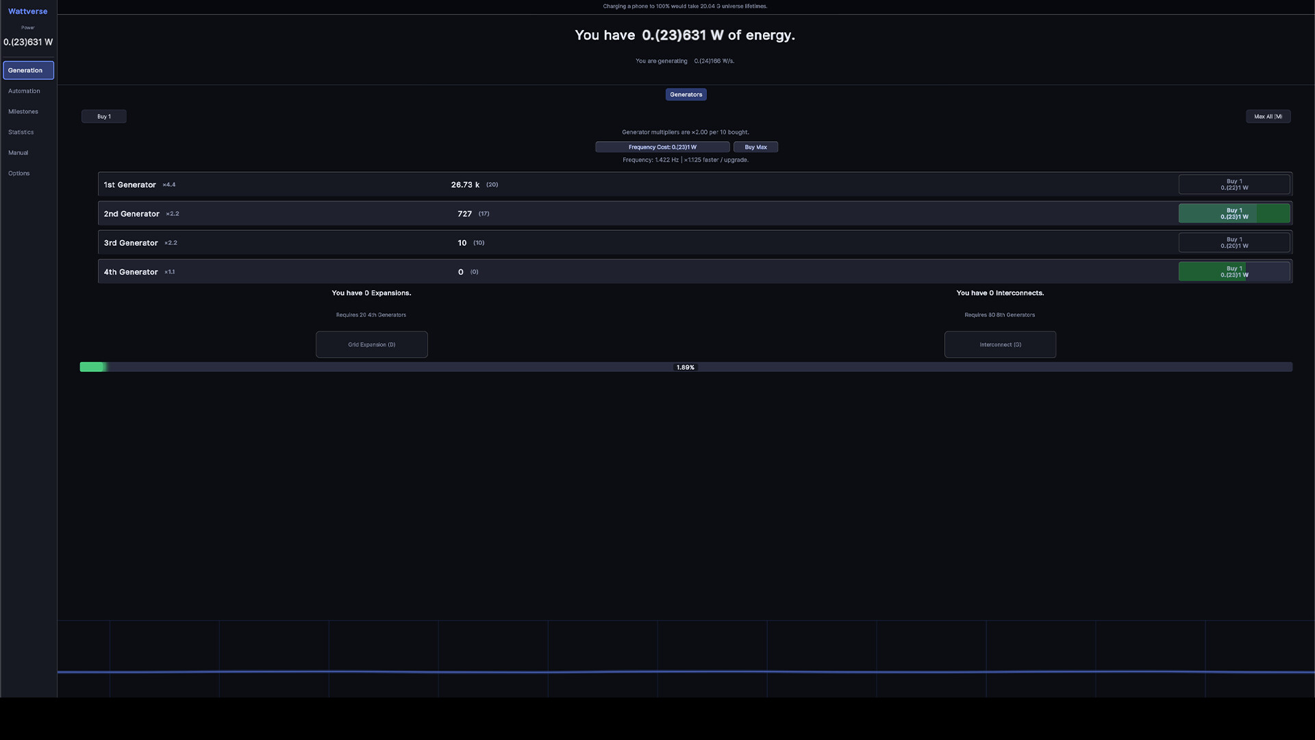 Wattverse screenshot 1