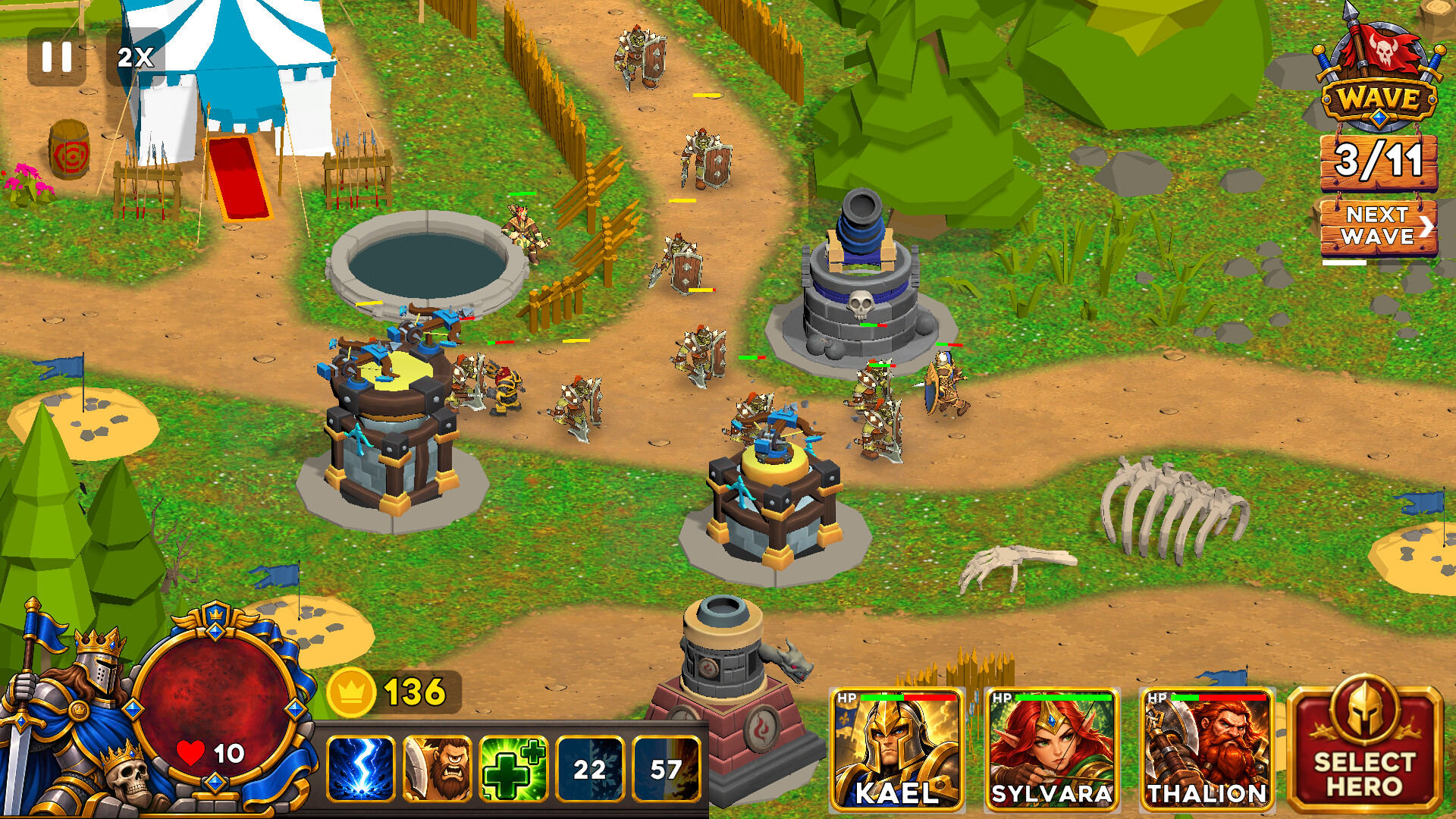 Heroes vs Orcs: Tower Defense screenshot 2