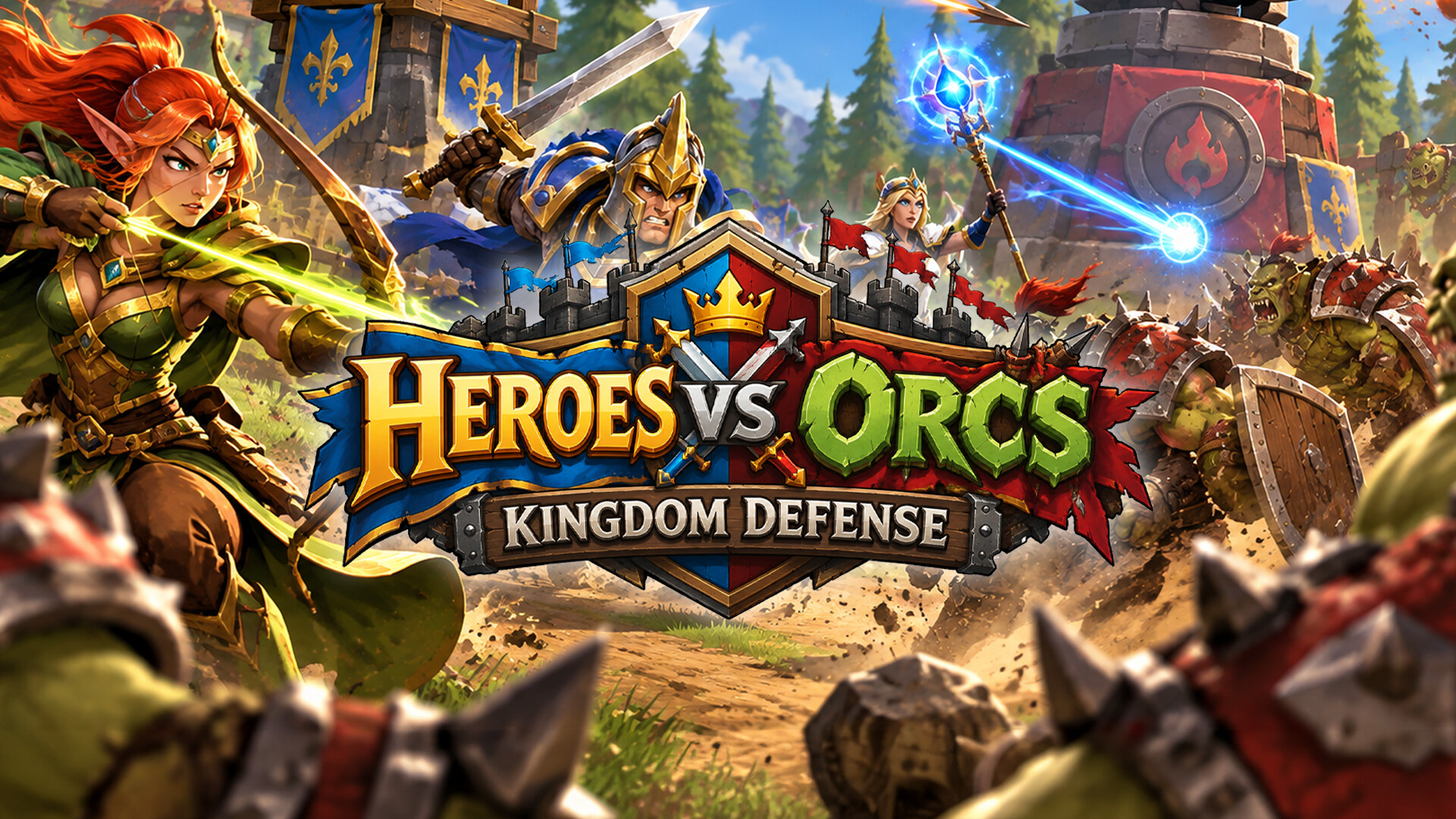 Heroes vs Orcs: Tower Defense screenshot 1