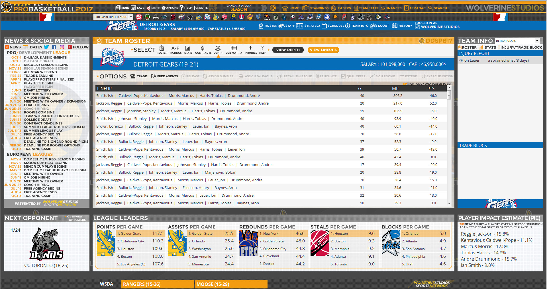 Draft Day Sports: Pro Basketball 2017 screenshot 8