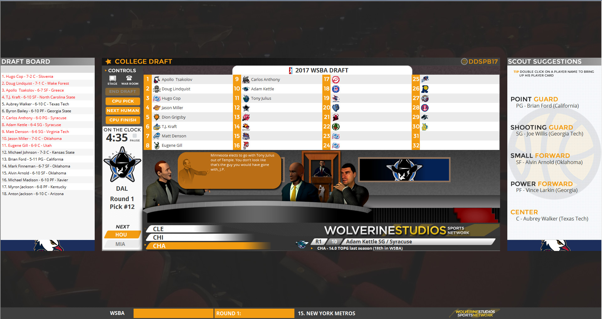 Draft Day Sports: Pro Basketball 2017 screenshot 4