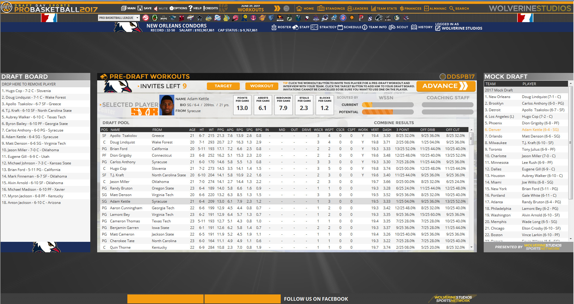 Draft Day Sports: Pro Basketball 2017 screenshot 3
