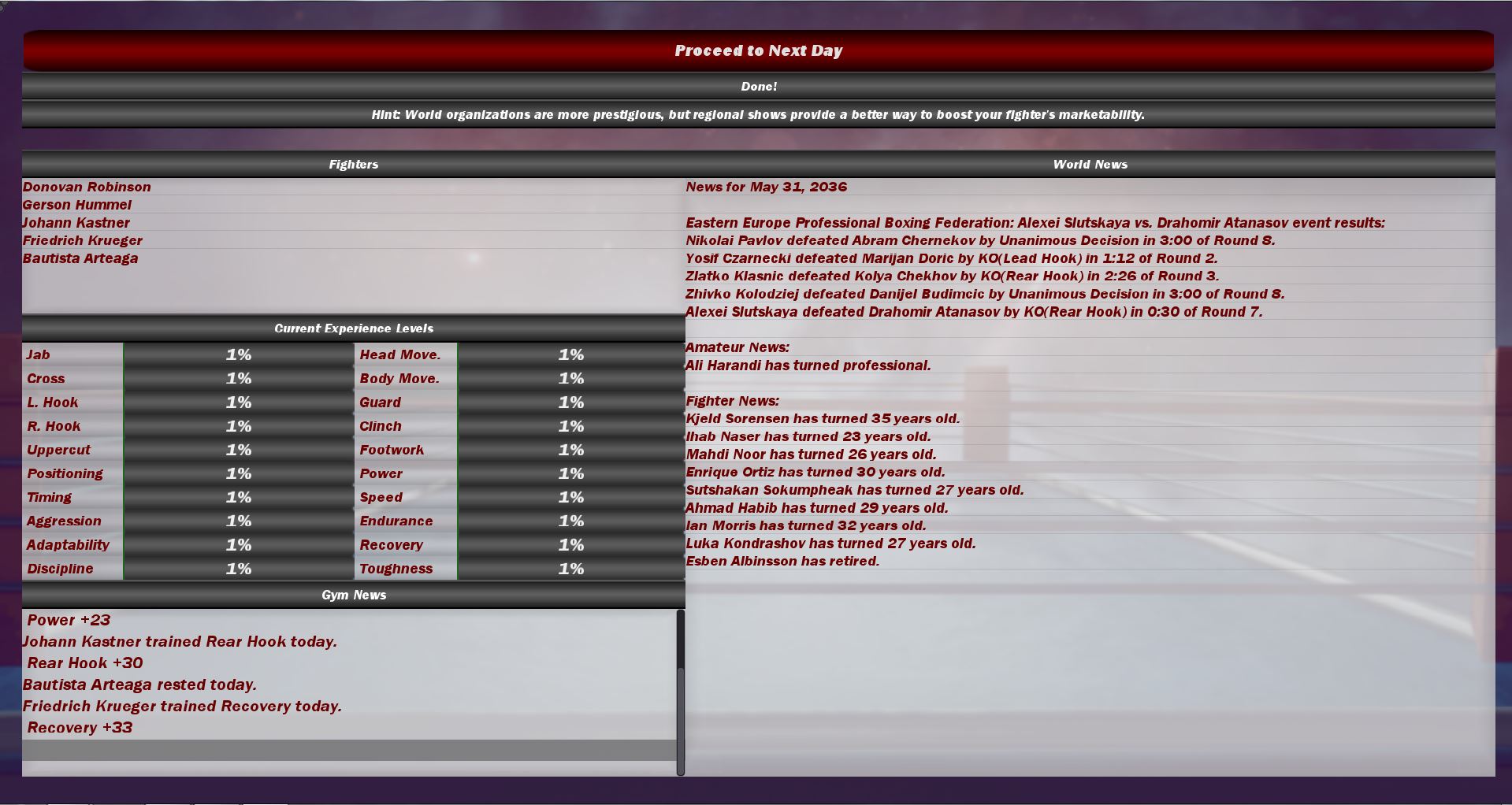 World Boxing Manager screenshot 5