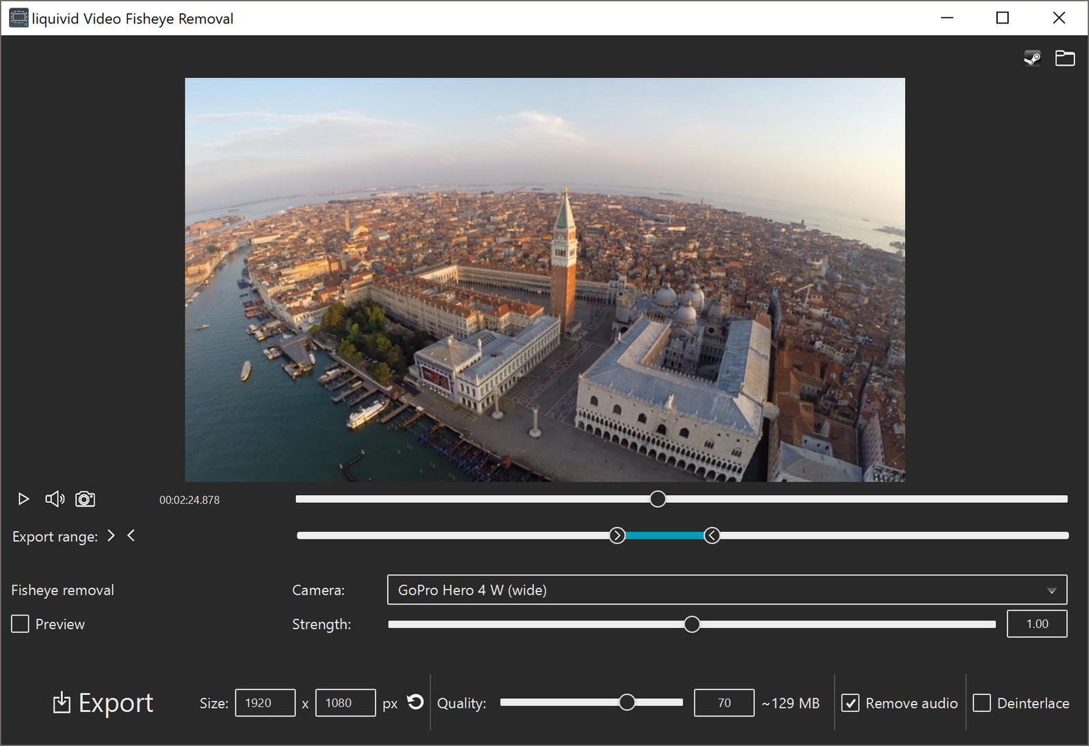 liquivid Video Fisheye Removal screenshot 1